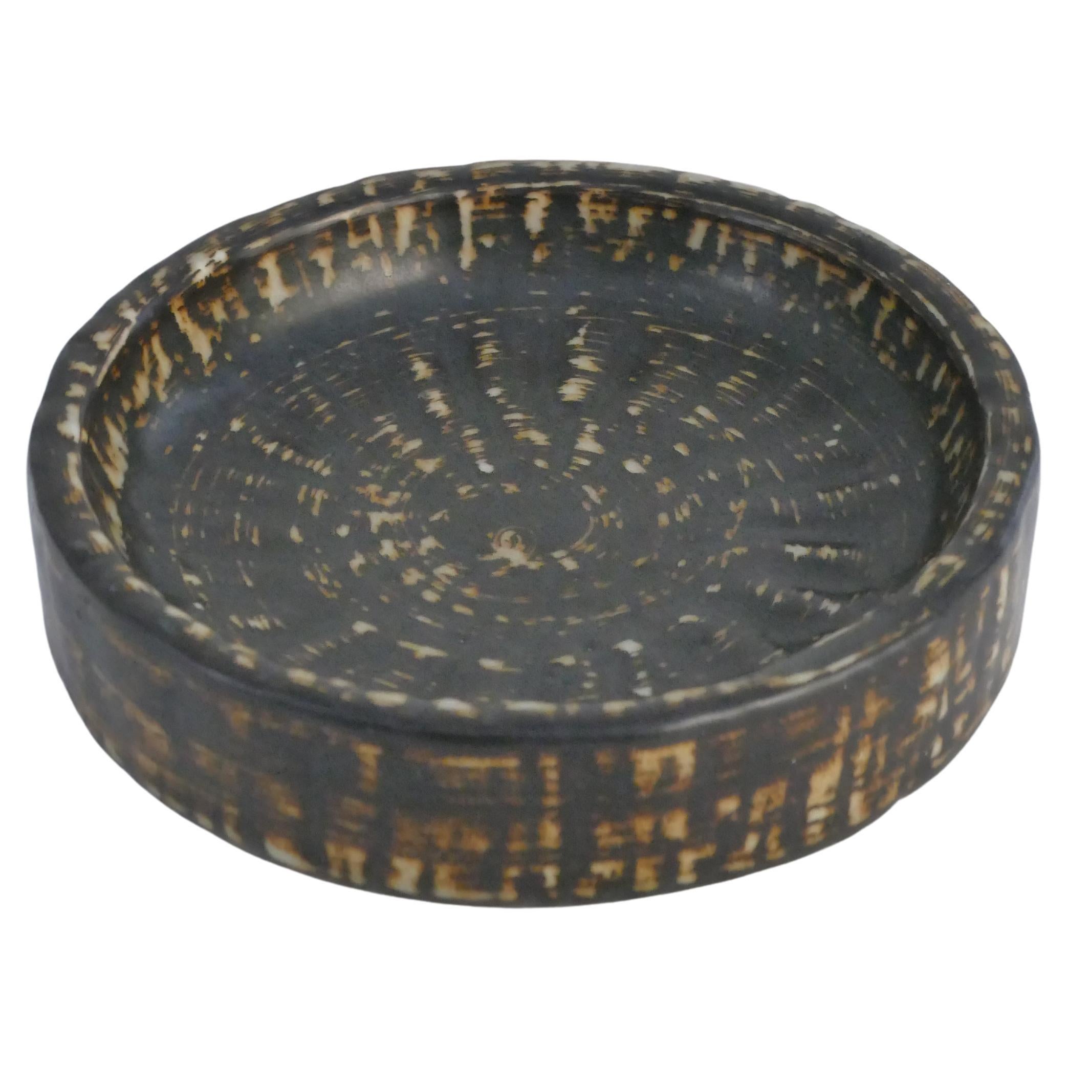 Brown Stoneware Rubus Bowl von Gunnar Nylund für Rörstrand, Mitte des Jahrhunderts, Modern