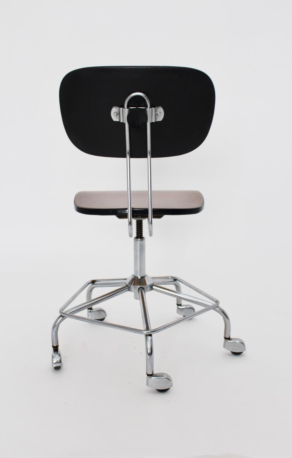 Mid-Century Modern Vintage Desk Chair Attributed to Egon Eiermann, 1950, Germany For Sale 5
