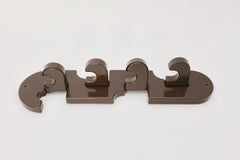 Mid-Century Modern Brown Vintage Wall Plastic Coat Rack, Italy, 1970