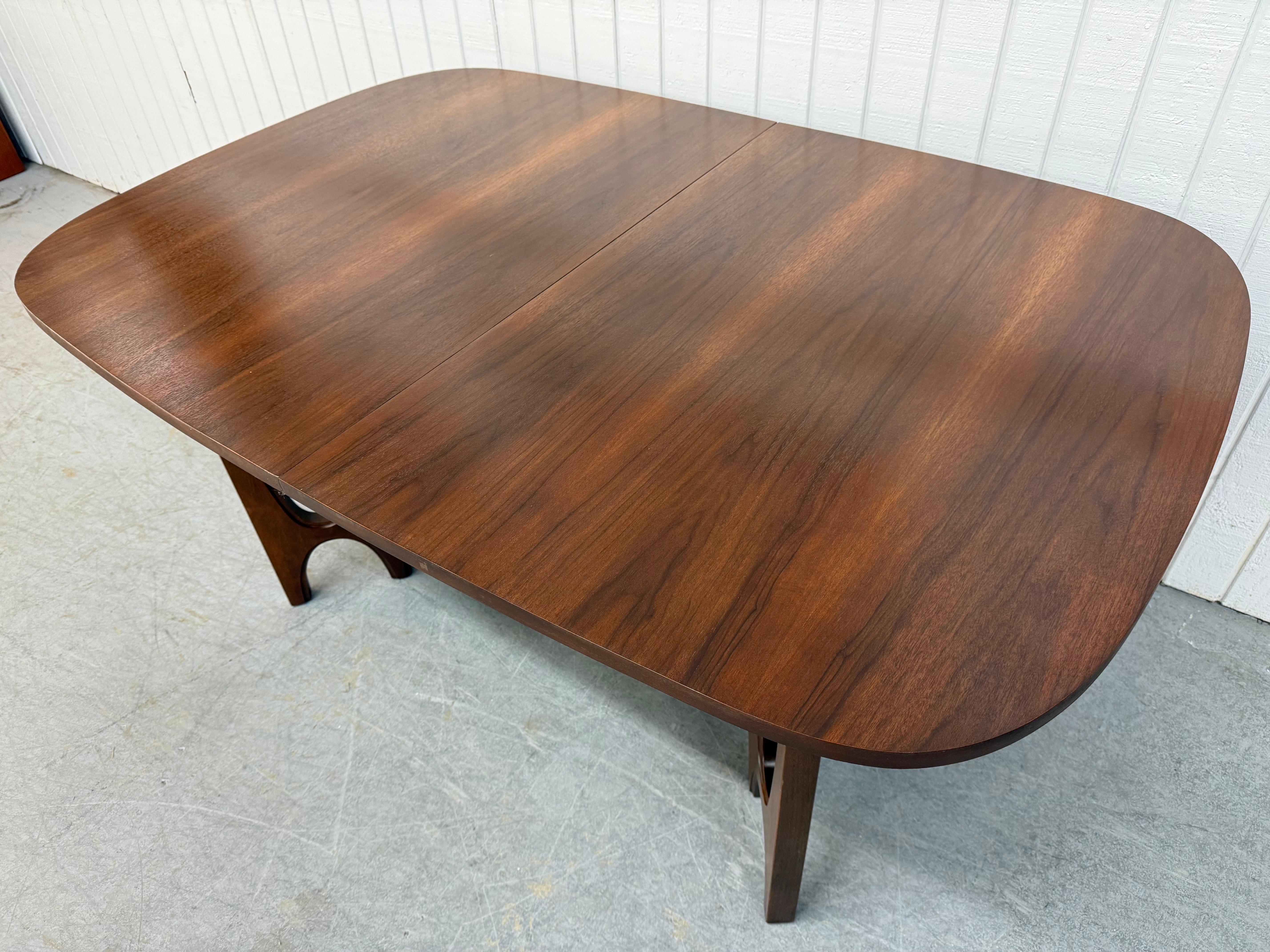 American Mid-Century Modern Broyhill Brasilia 2 Walnut Dining Table