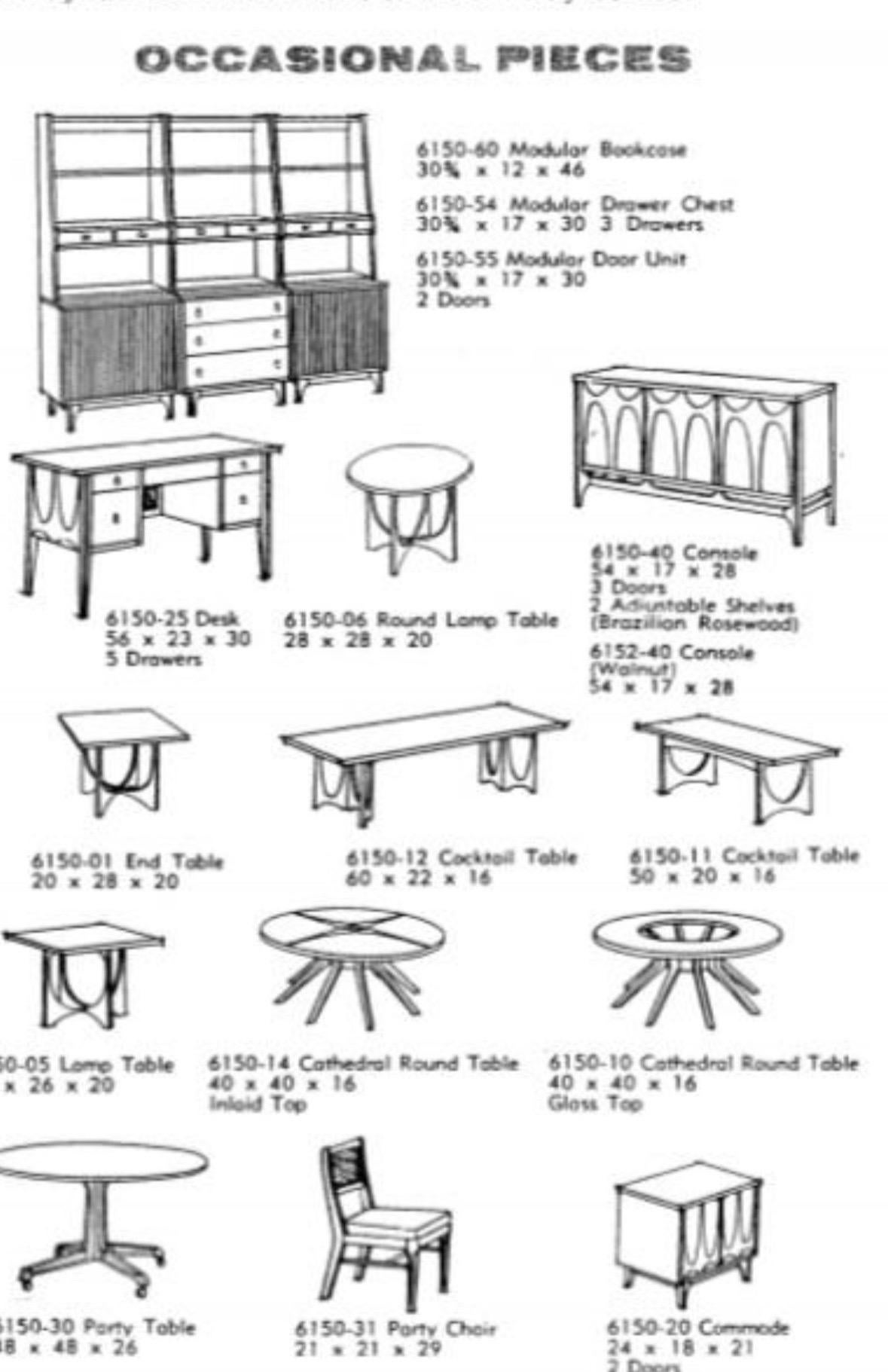 Mid Century Modern Broyhill Brasilia Coffee Table 6