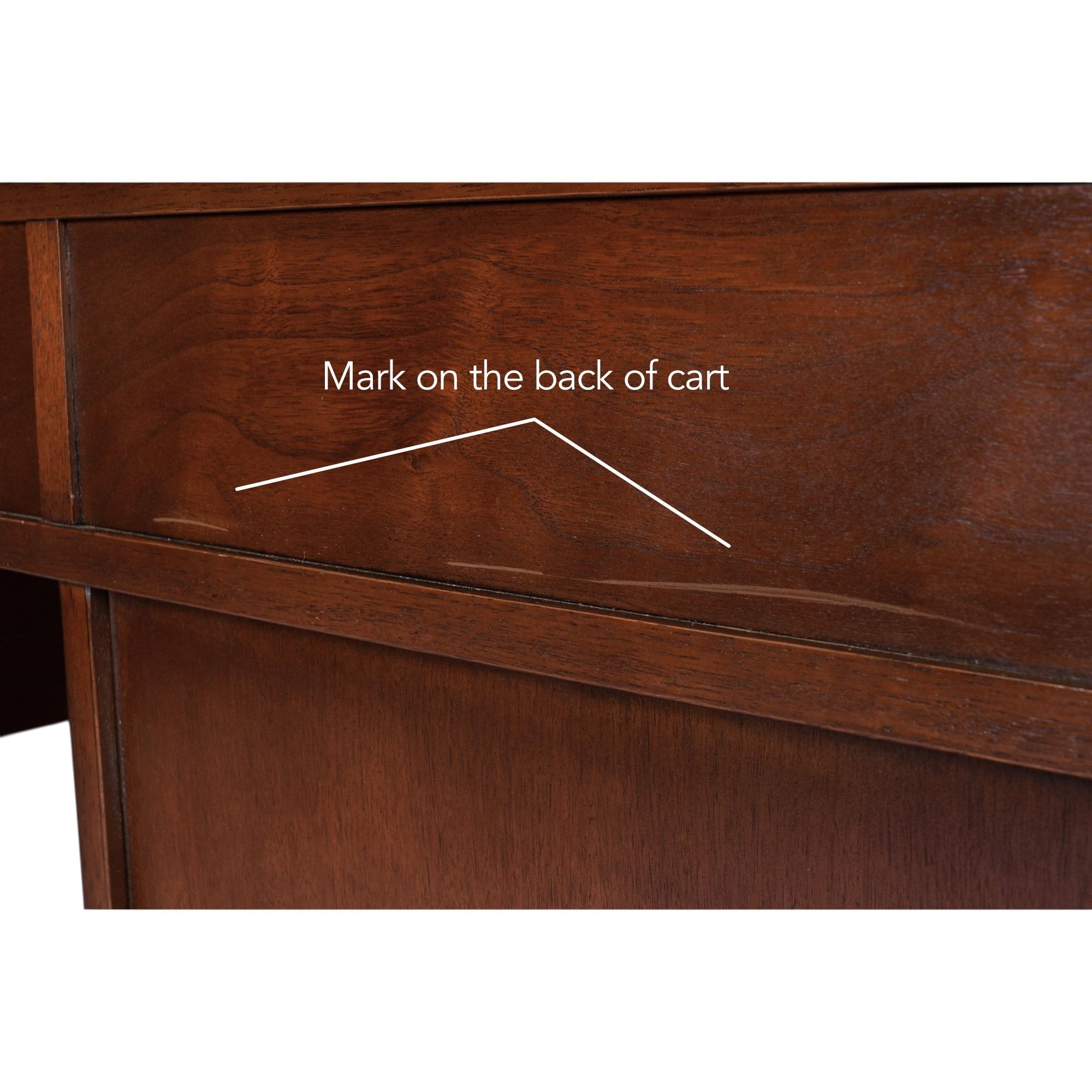 Mid-Century Modern Broyhill Brasilia Expanding Nussbaum Bar Cart im Angebot 3