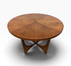 Mid-Century Modern Broyhill Brasilia Round Walnut Side Table