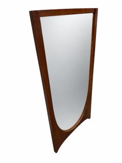 Mid-Century Modern Broyhill Brasilia Sculpted Walnut Mirror