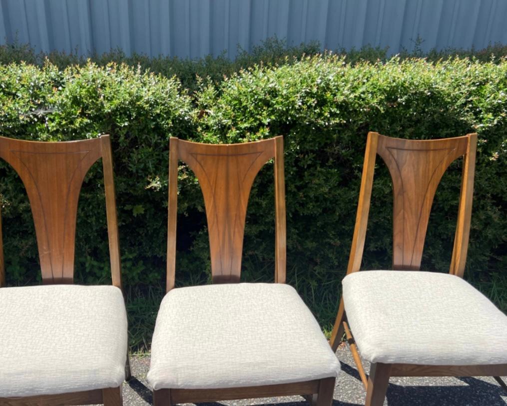 Mid-Century Modern Broyhill Brasilia Splat Back Dining Side Chairs - Set of 5 1
