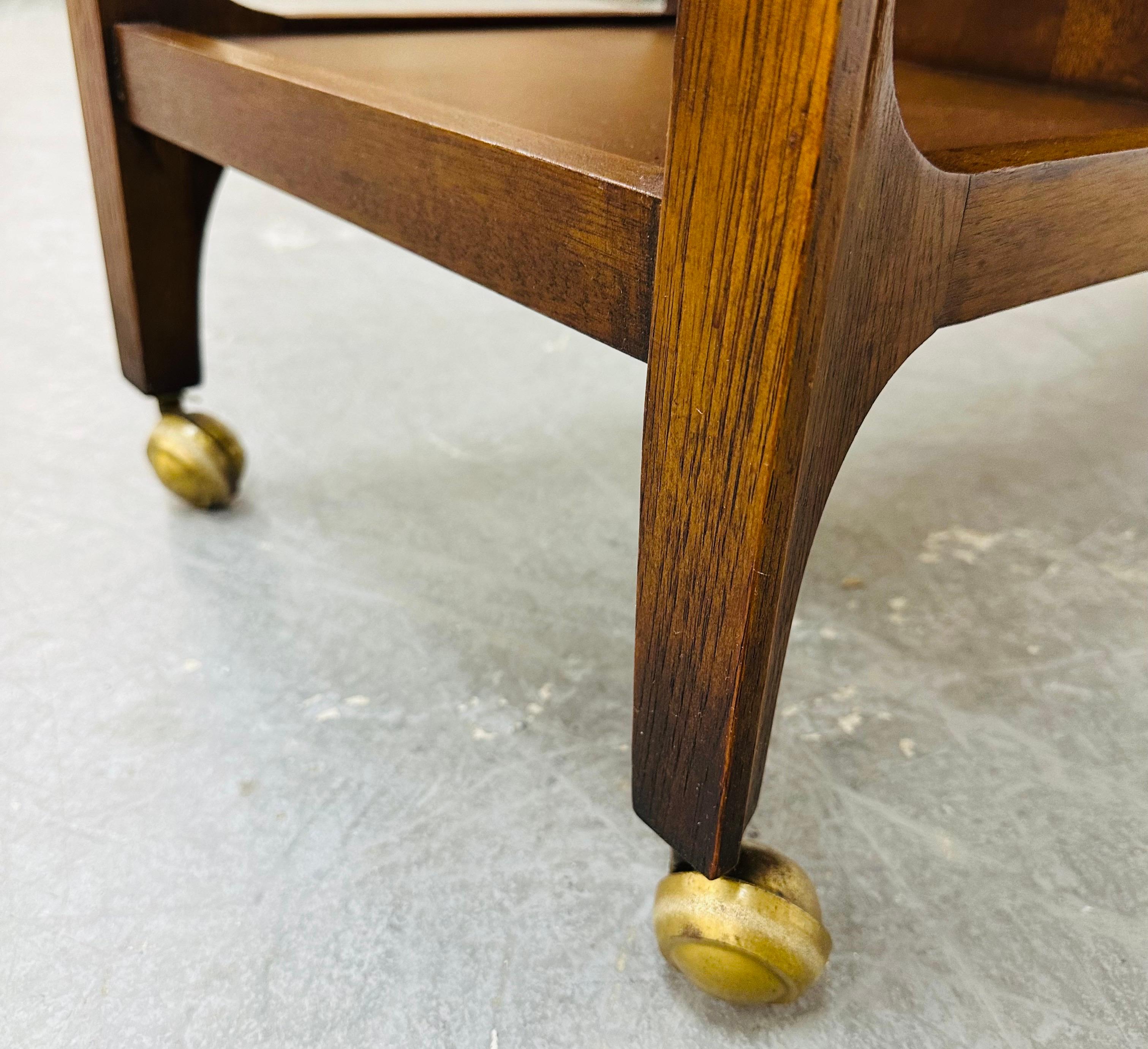Mid-Century Modern Broyhill Brasilia Walnut Bar Cart 5
