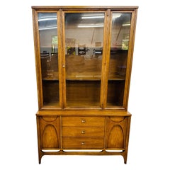 Mid-Century Modern Broyhill Brasilia Walnut China Cabinet