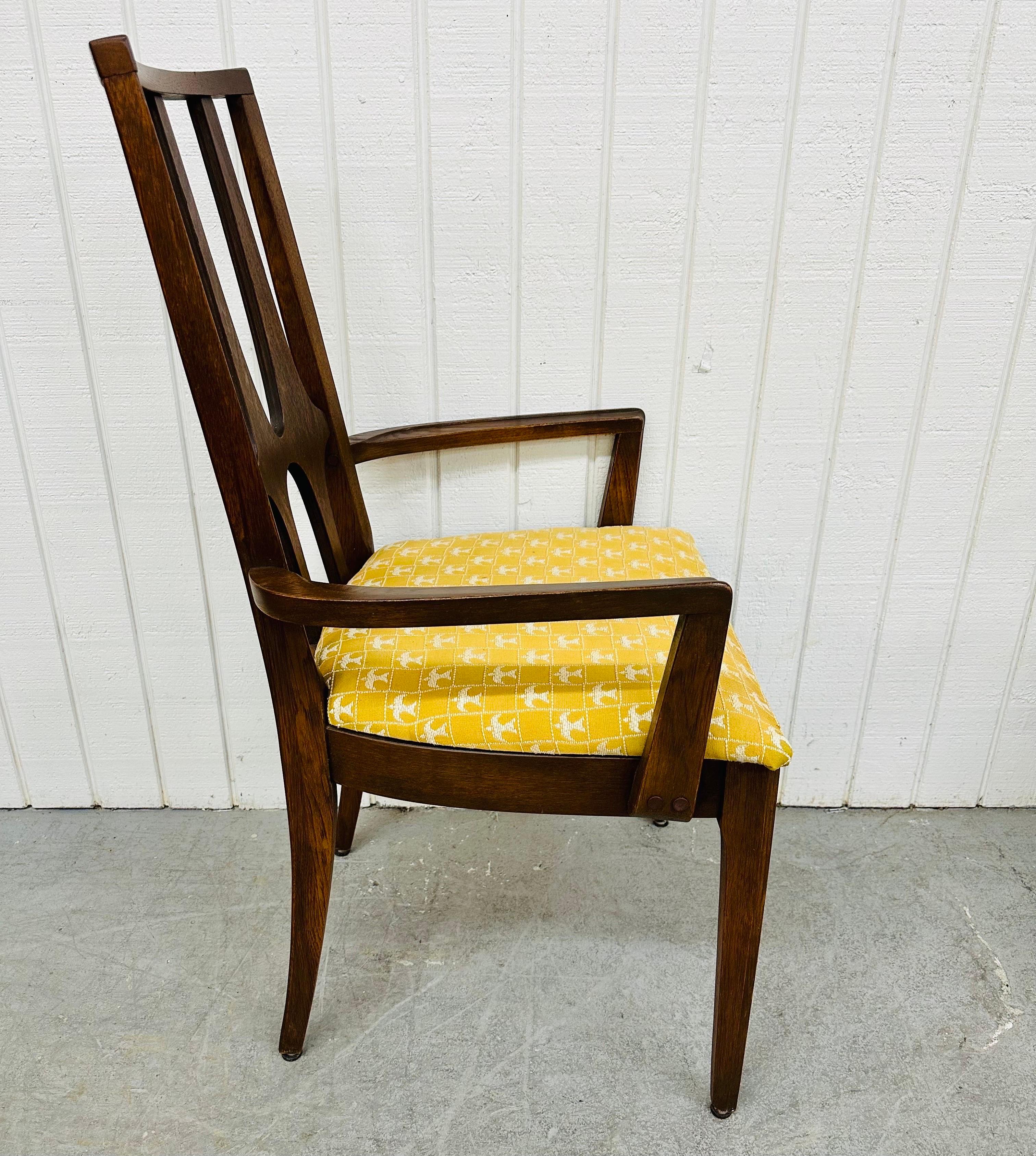 20th Century Mid-Century Modern Broyhill Brasilia Walnut Dining Chairs - Set of 6