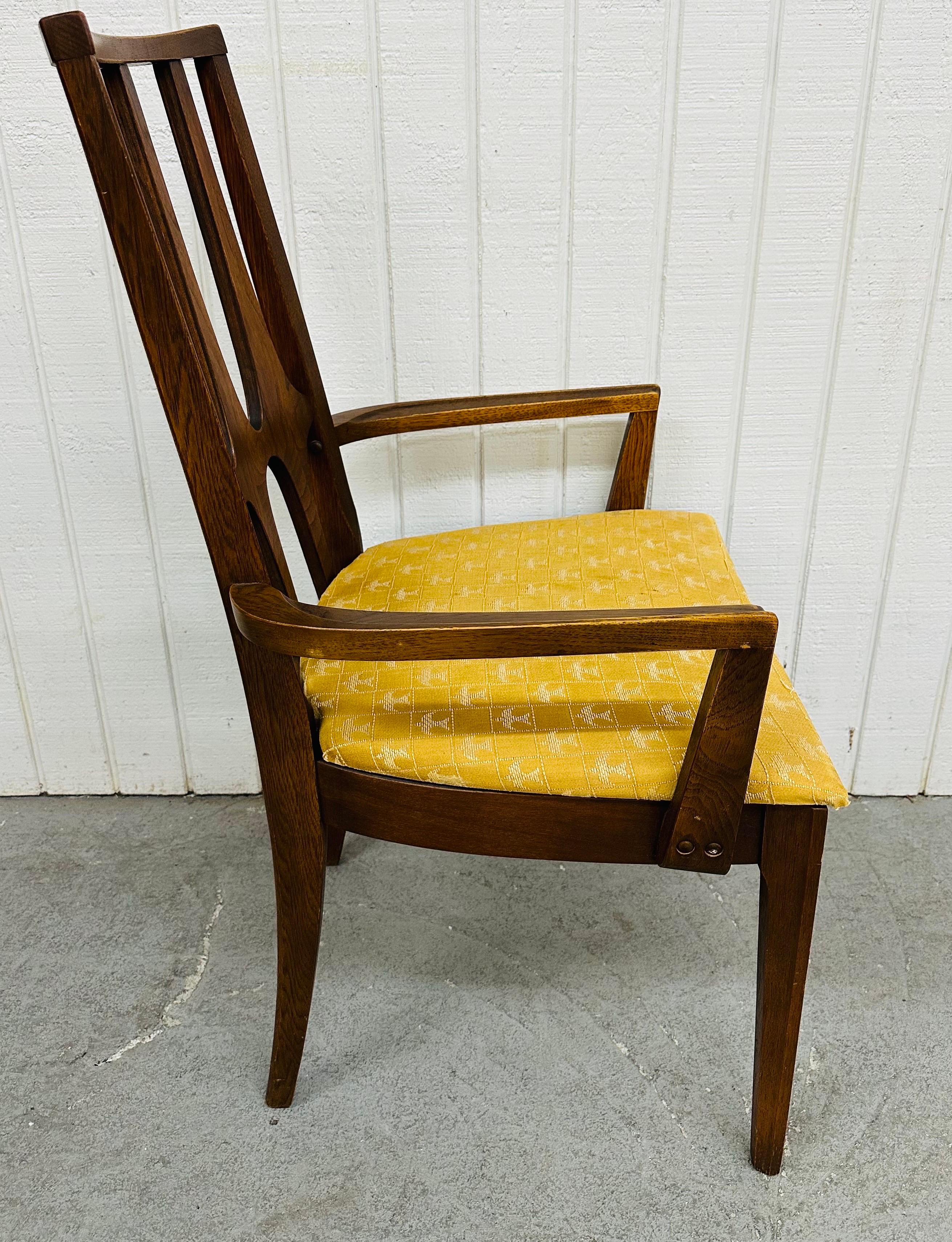 20th Century Mid-Century Modern Broyhill Brasilia Walnut Dining Chairs - Set of 6