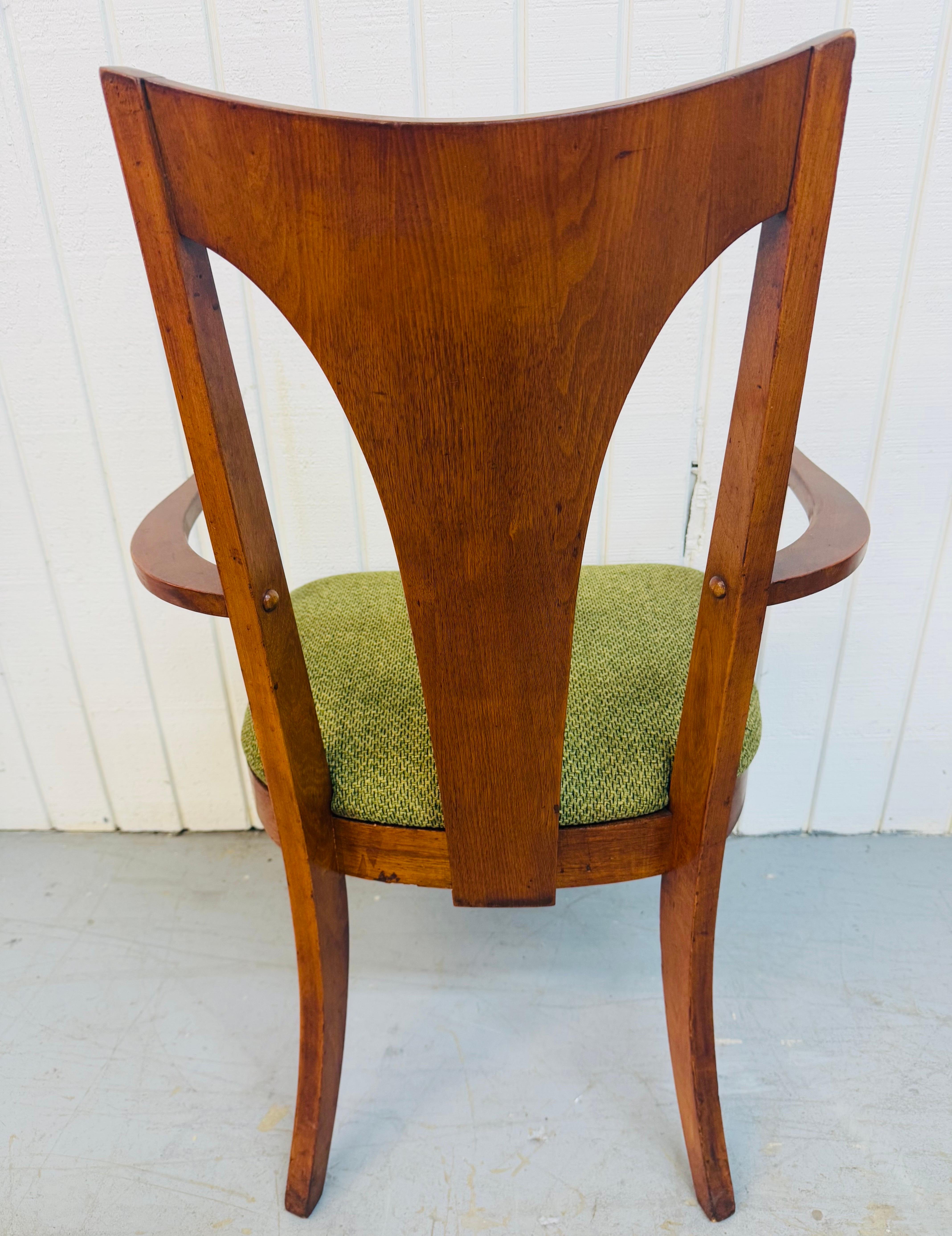 Upholstery Mid-Century Modern Broyhill Brasilia Walnut Dining Chairs - Set of 6