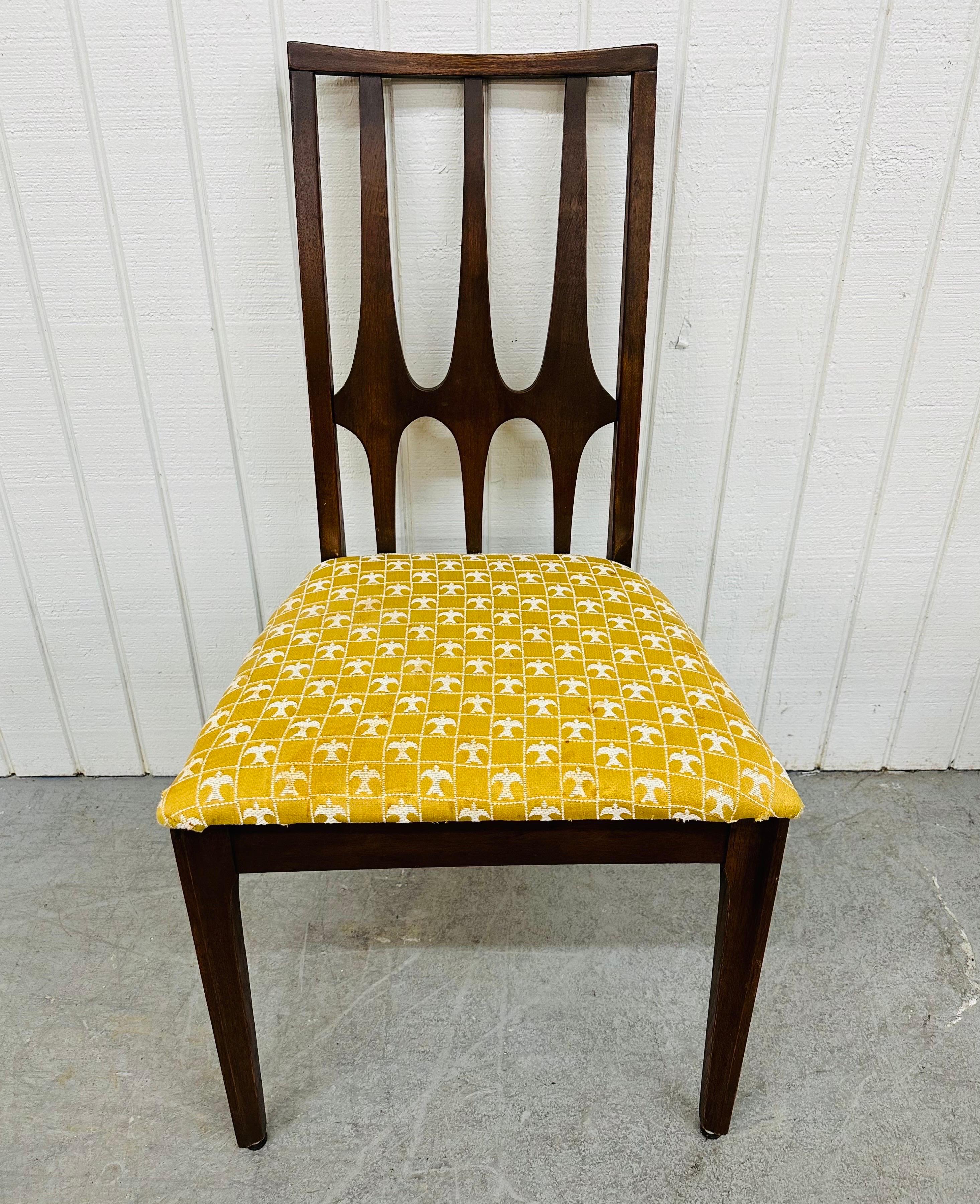 Mid-Century Modern Broyhill Brasilia Walnut Dining Chairs - Set of 6 1