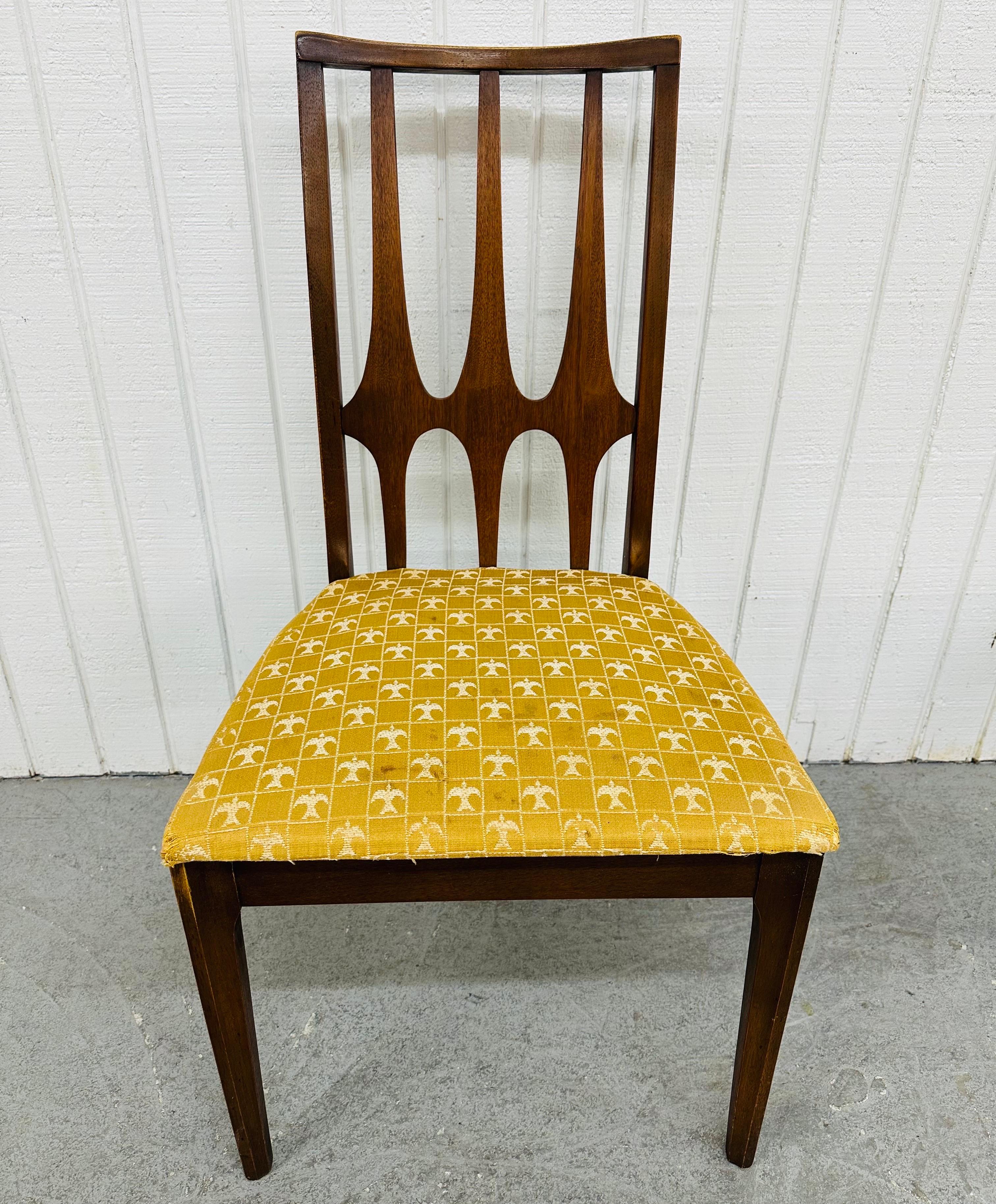 Mid-Century Modern Broyhill Brasilia Walnut Dining Chairs - Set of 6 1