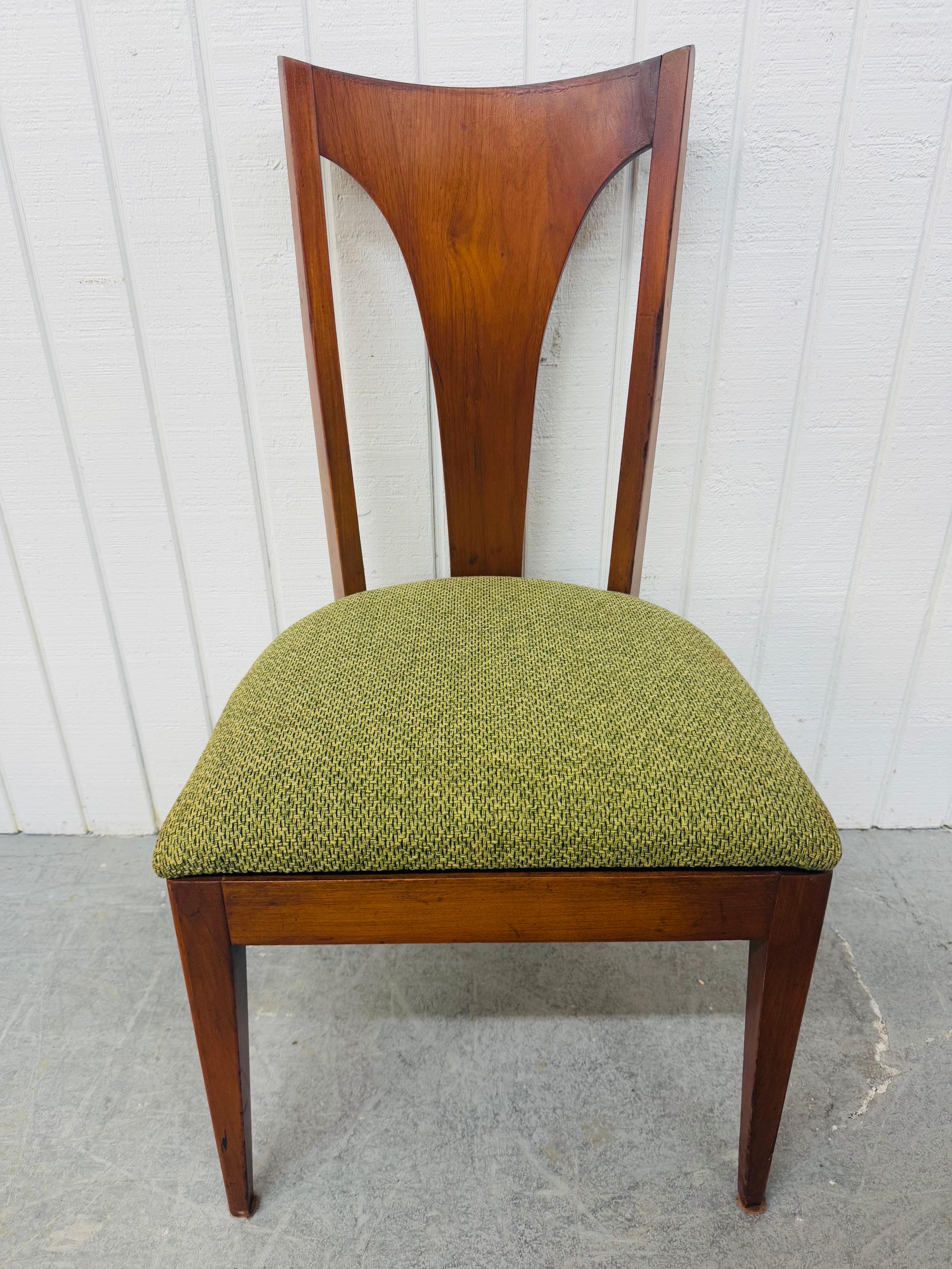Mid-Century Modern Broyhill Brasilia Walnut Dining Chairs - Set of 6 1