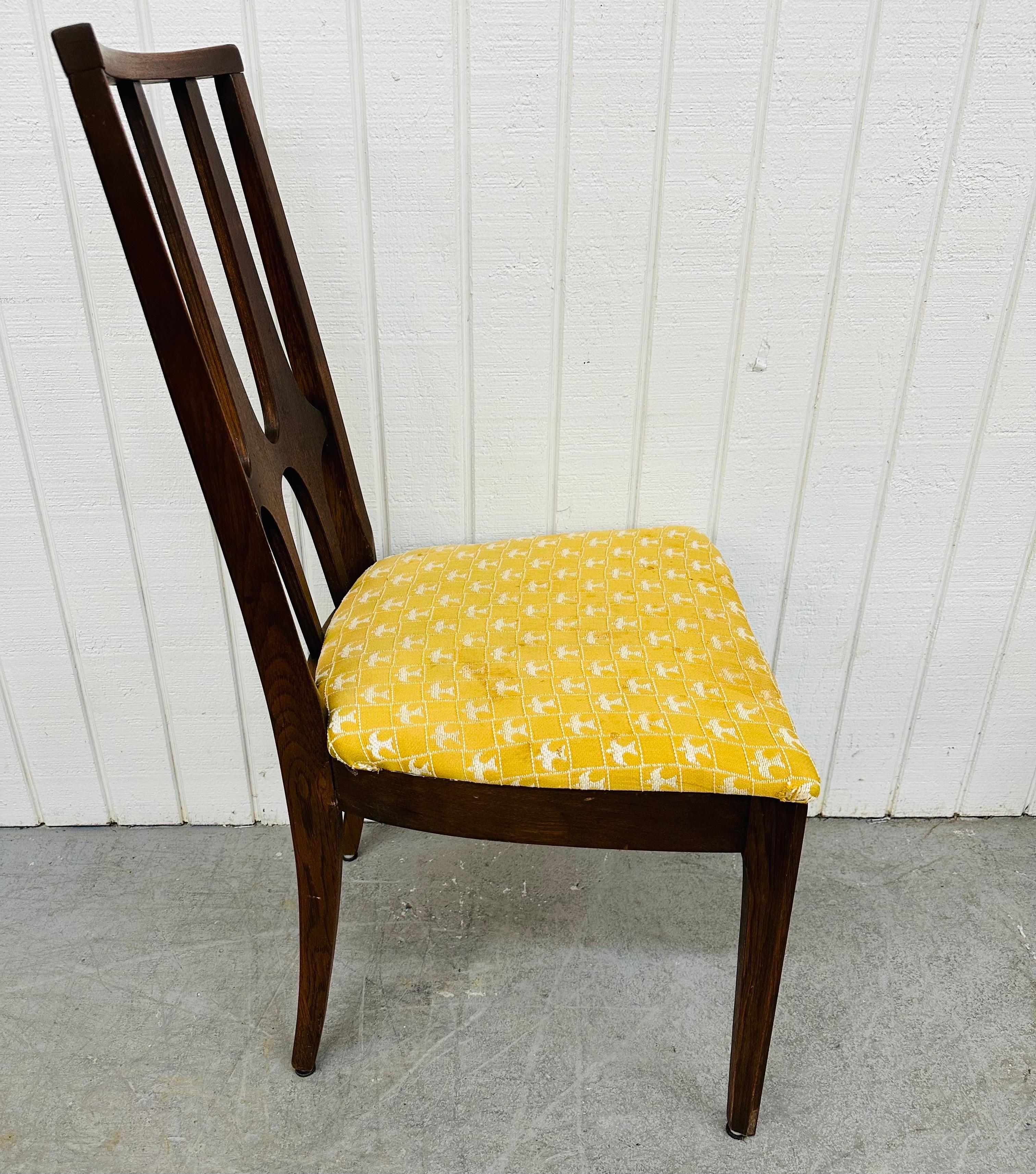 Mid-Century Modern Broyhill Brasilia Walnut Dining Chairs - Set of 6 2