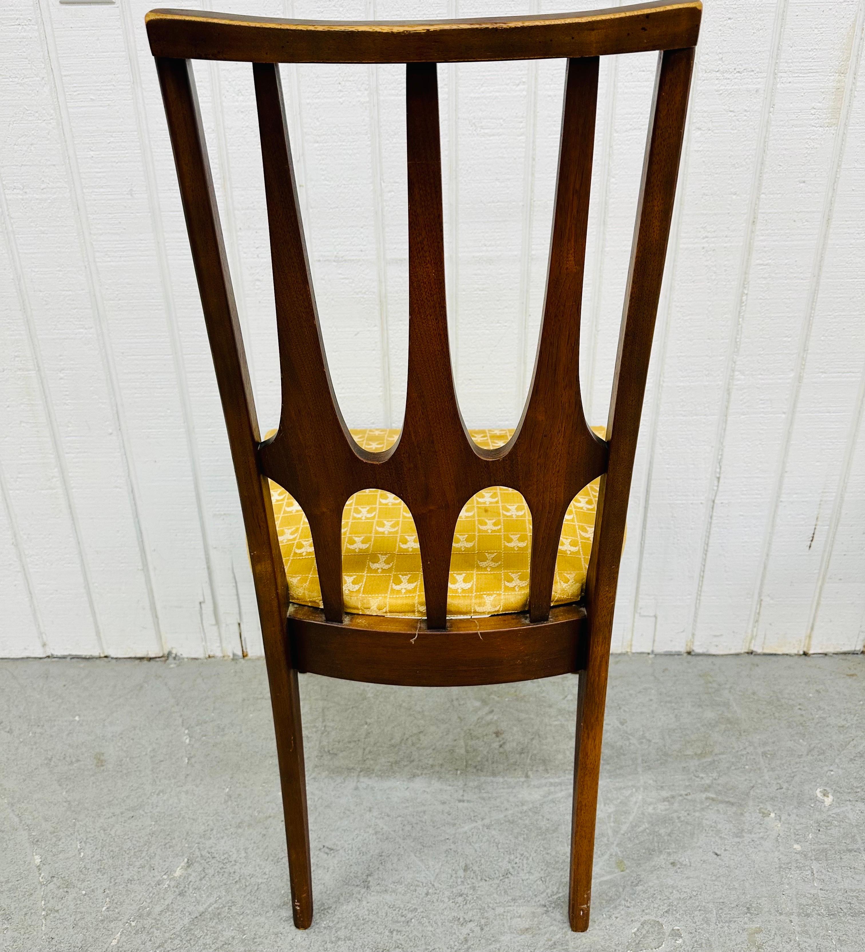 Mid-Century Modern Broyhill Brasilia Walnut Dining Chairs - Set of 6 2
