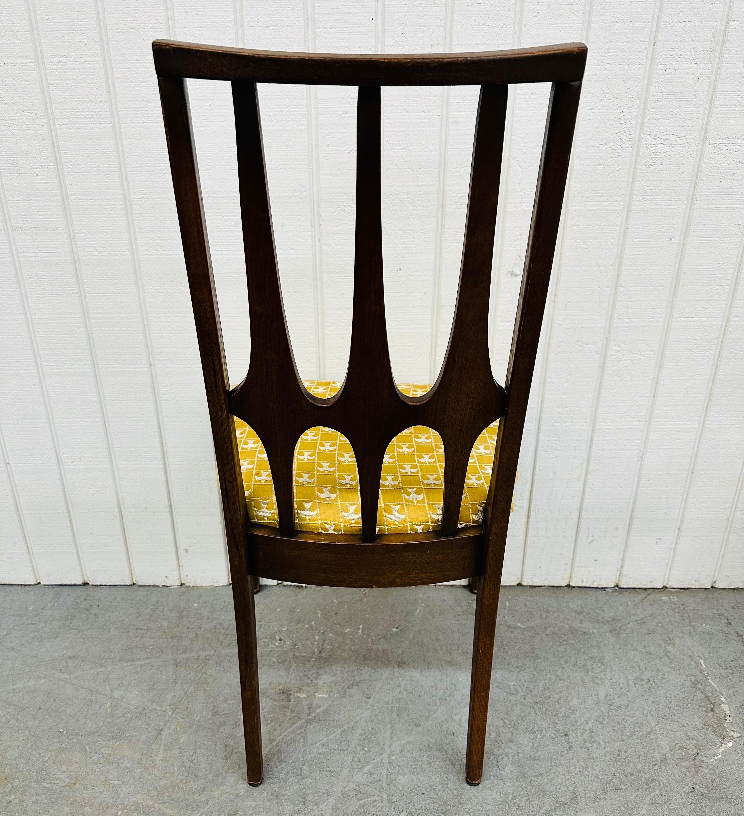 Mid-Century Modern Broyhill Brasilia Walnut Dining Chairs - Set of 6 3