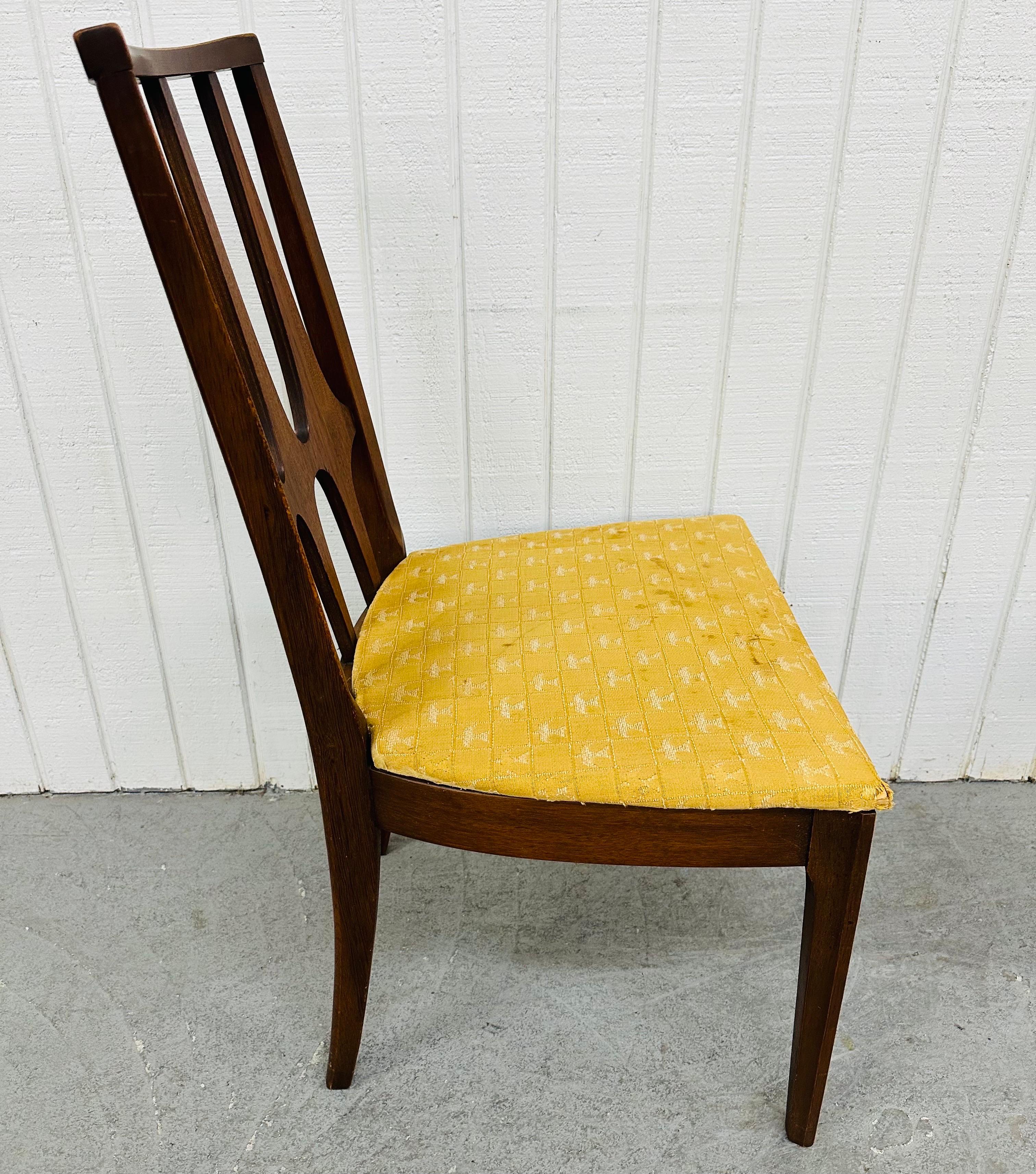 Mid-Century Modern Broyhill Brasilia Walnut Dining Chairs - Set of 6 3