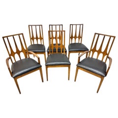 Chaises de salle à manger en noyer Broyhill Modernity - Lot de 6