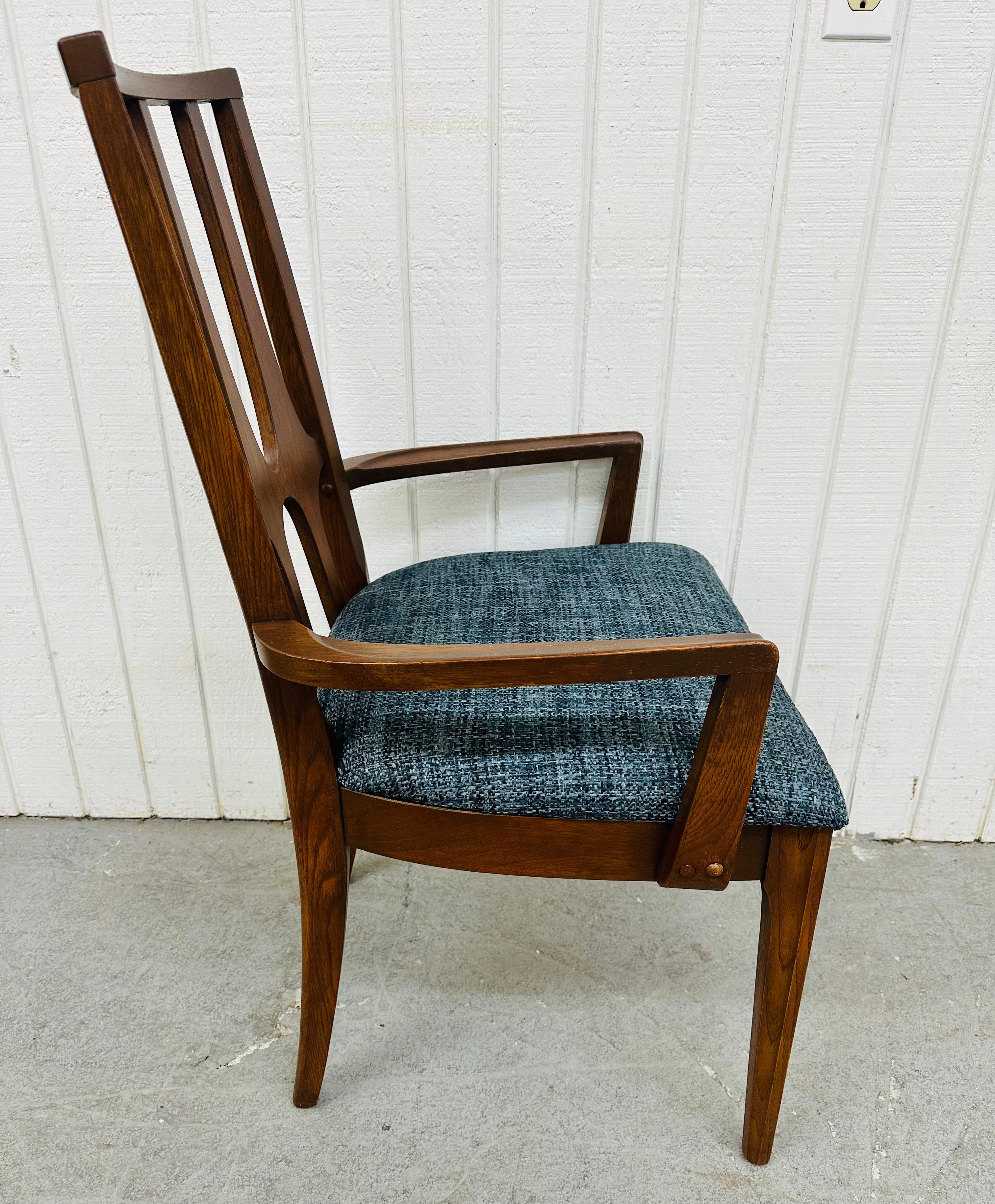 20th Century Mid-Century Modern Broyhill Brasilia Walnut Dining Chairs - Set of 8