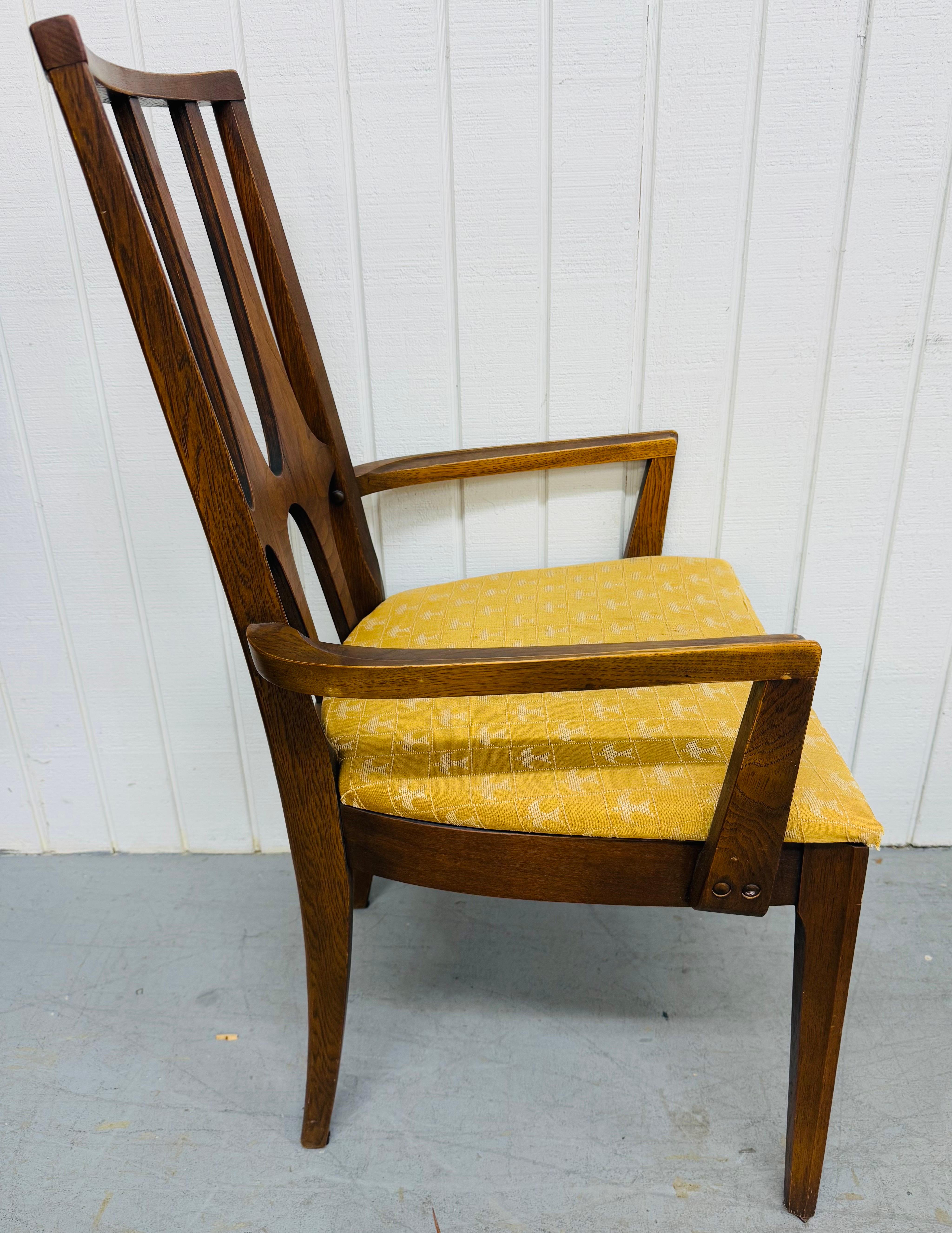 20th Century Mid-Century Modern Broyhill Brasilia Walnut Dining Chairs - Set of 8
