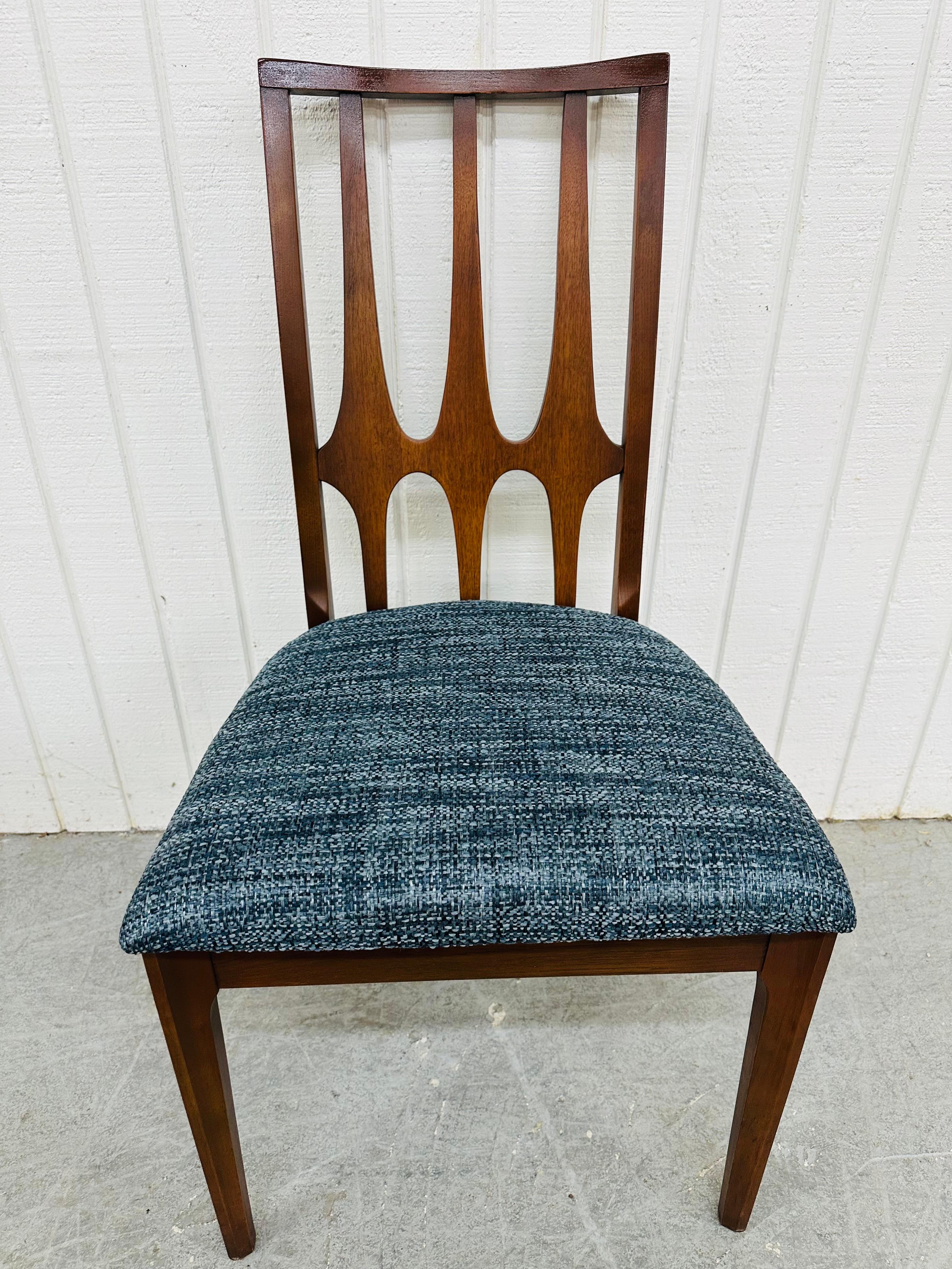 Mid-Century Modern Broyhill Brasilia Walnut Dining Chairs - Set of 8 1