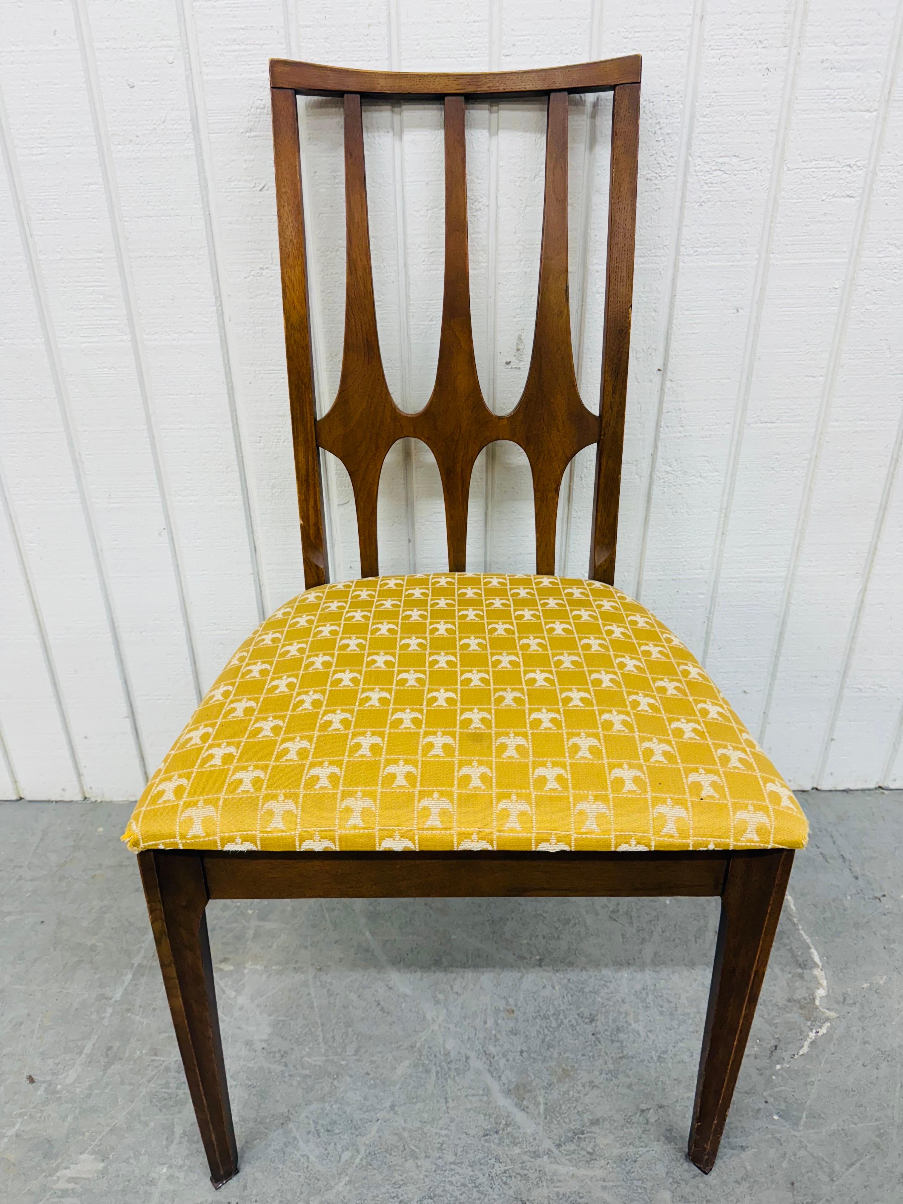 Mid-Century Modern Broyhill Brasilia Walnut Dining Chairs - Set of 8 1