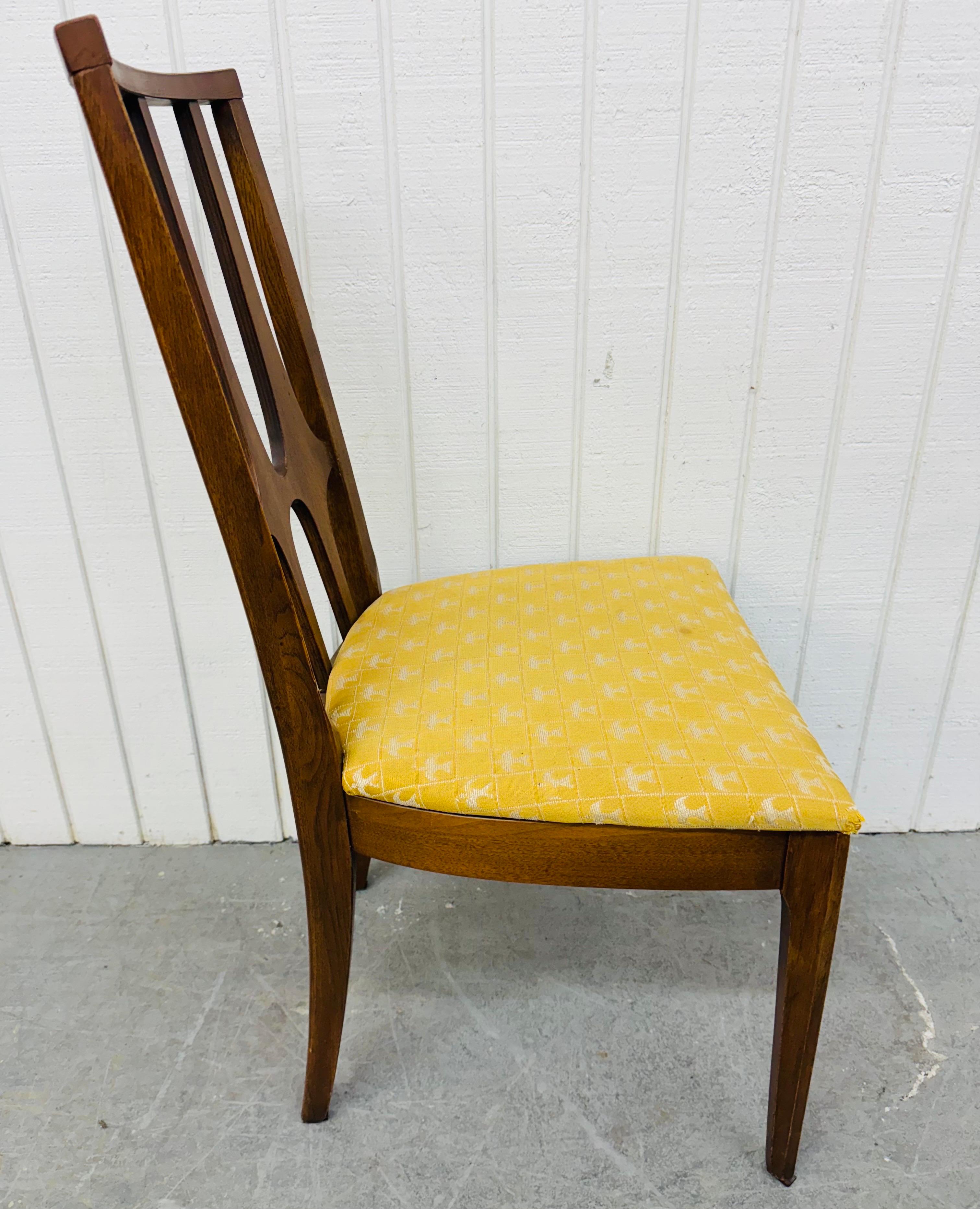 Mid-Century Modern Broyhill Brasilia Walnut Dining Chairs - Set of 8 2