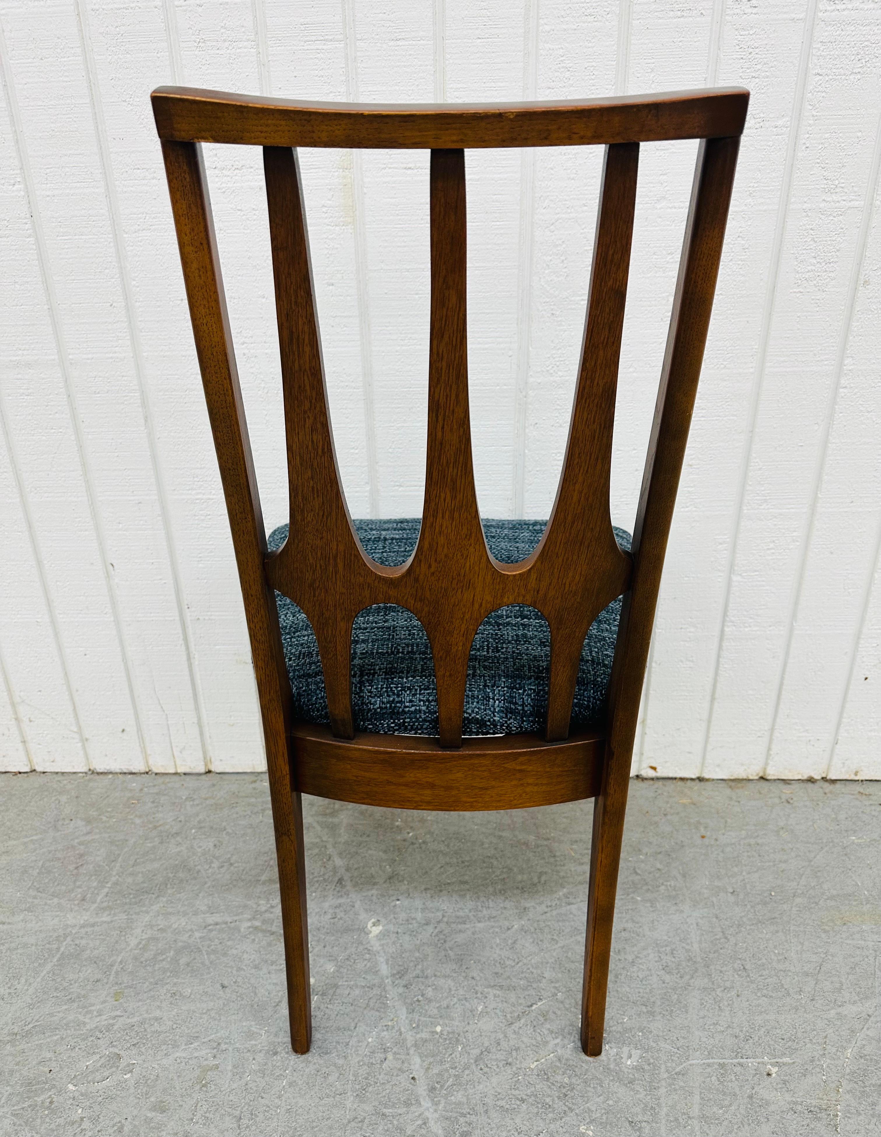 Mid-Century Modern Broyhill Brasilia Walnut Dining Chairs - Set of 8 3