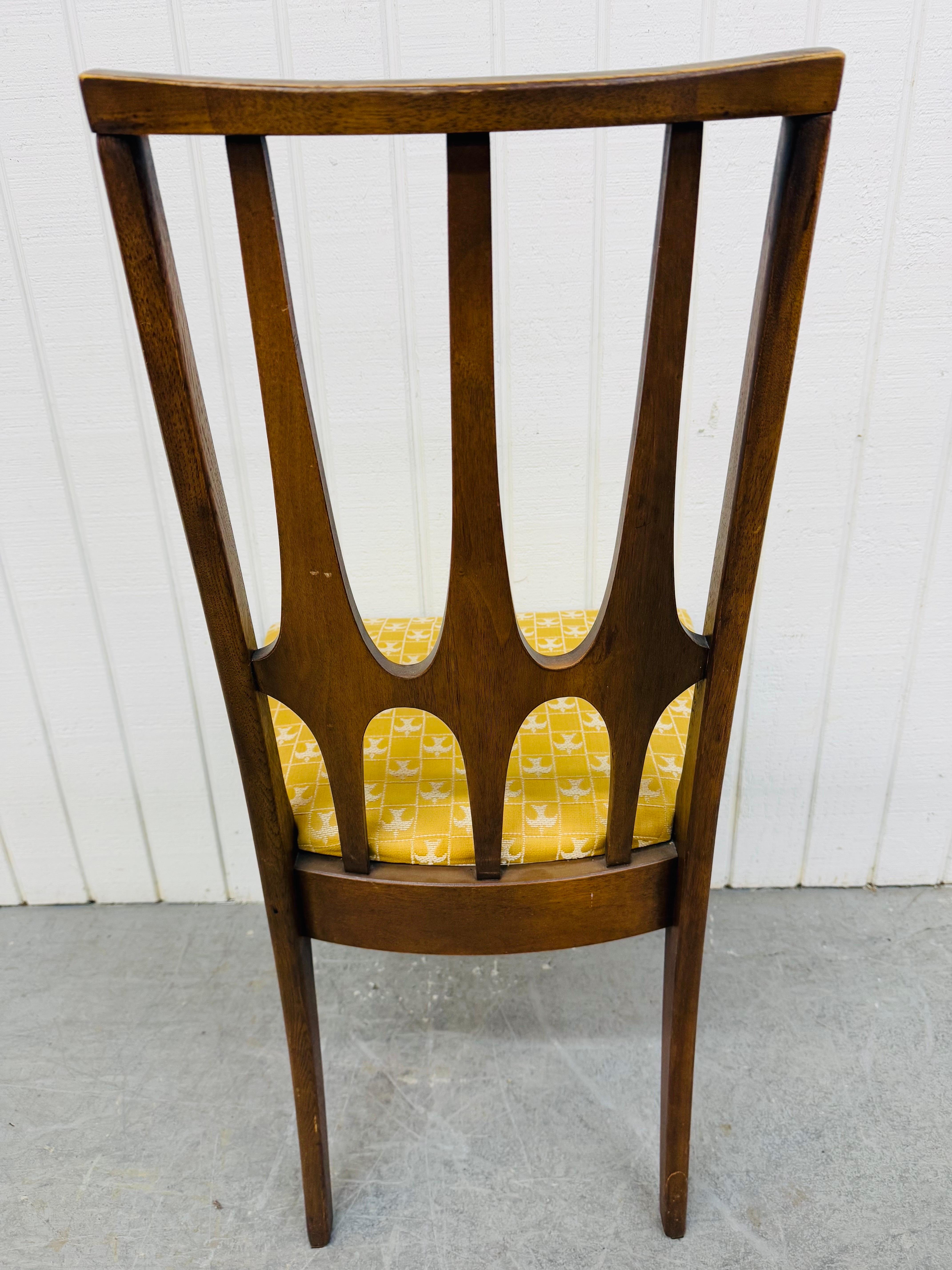 Mid-Century Modern Broyhill Brasilia Walnut Dining Chairs - Set of 8 3