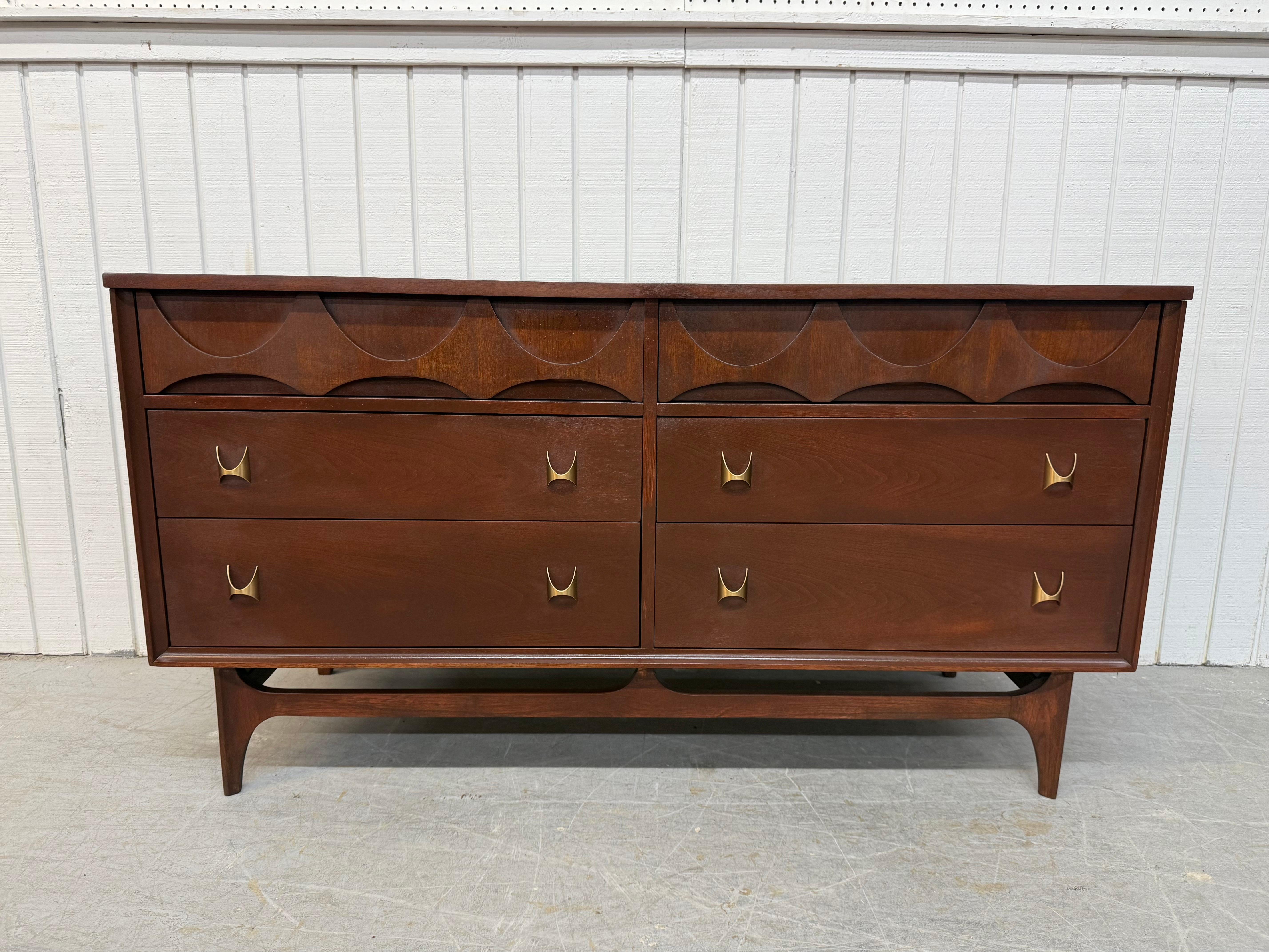 American Mid-Century Modern Broyhill Brasilia Walnut Dresser