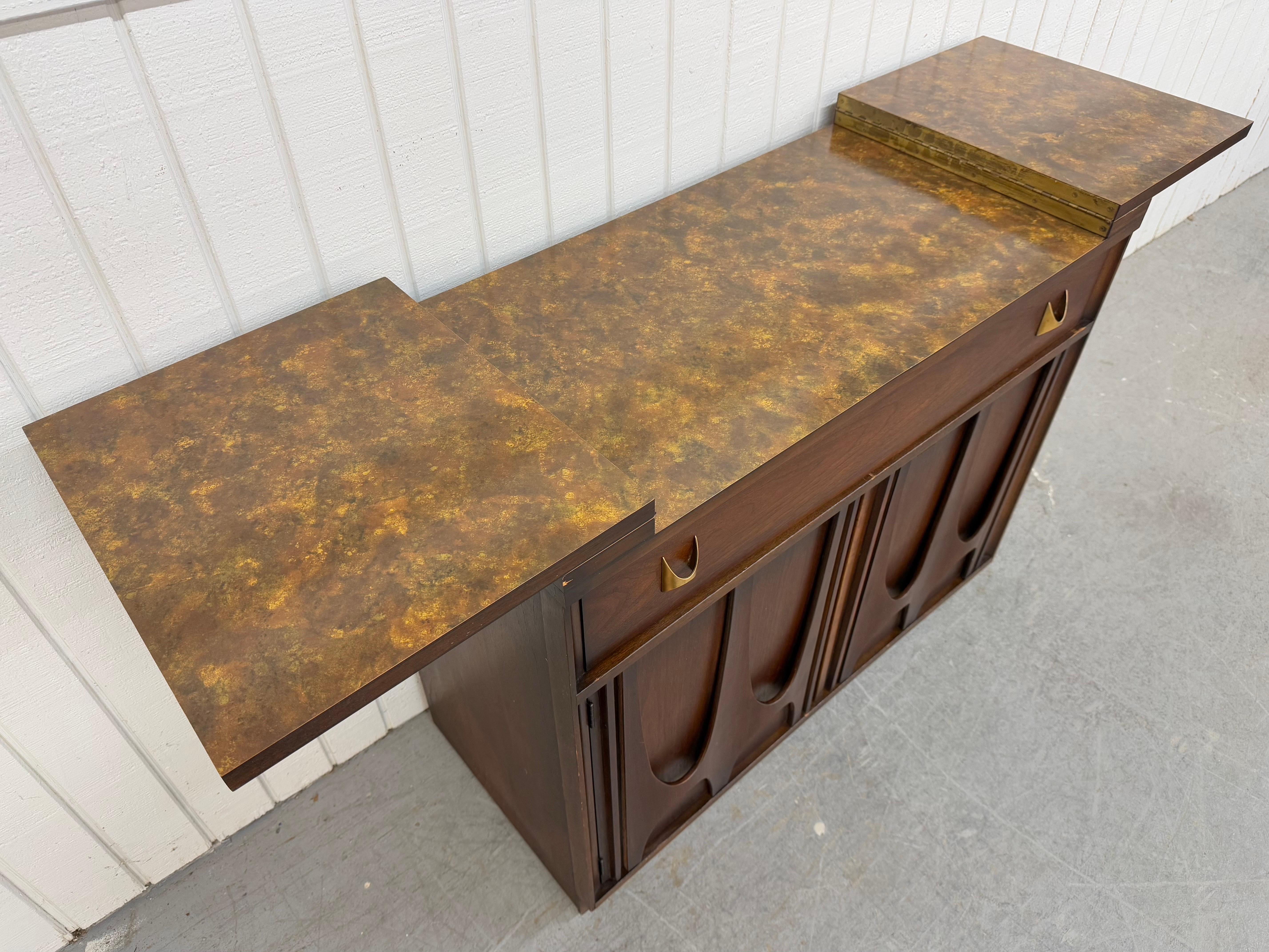 Mid-Century Modern Broyhill Brasilia Walnut Flip-Top Server 1