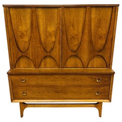 Mid-Century Modern Broyhill Brasilia Walnut High Chest