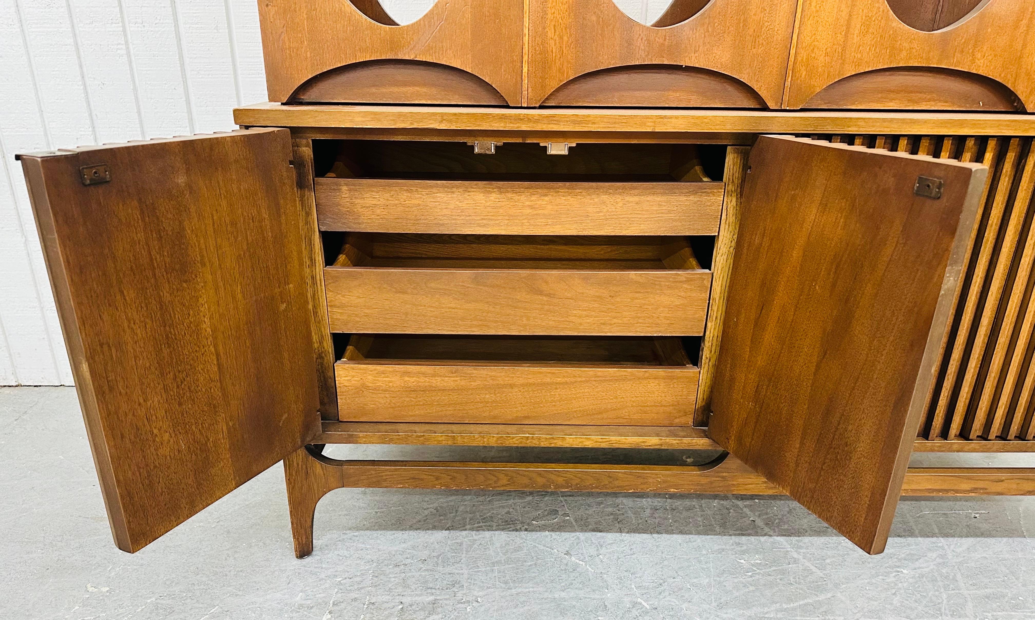 20th Century Mid-Century Modern Broyhill Brasilia Walnut Room Divider