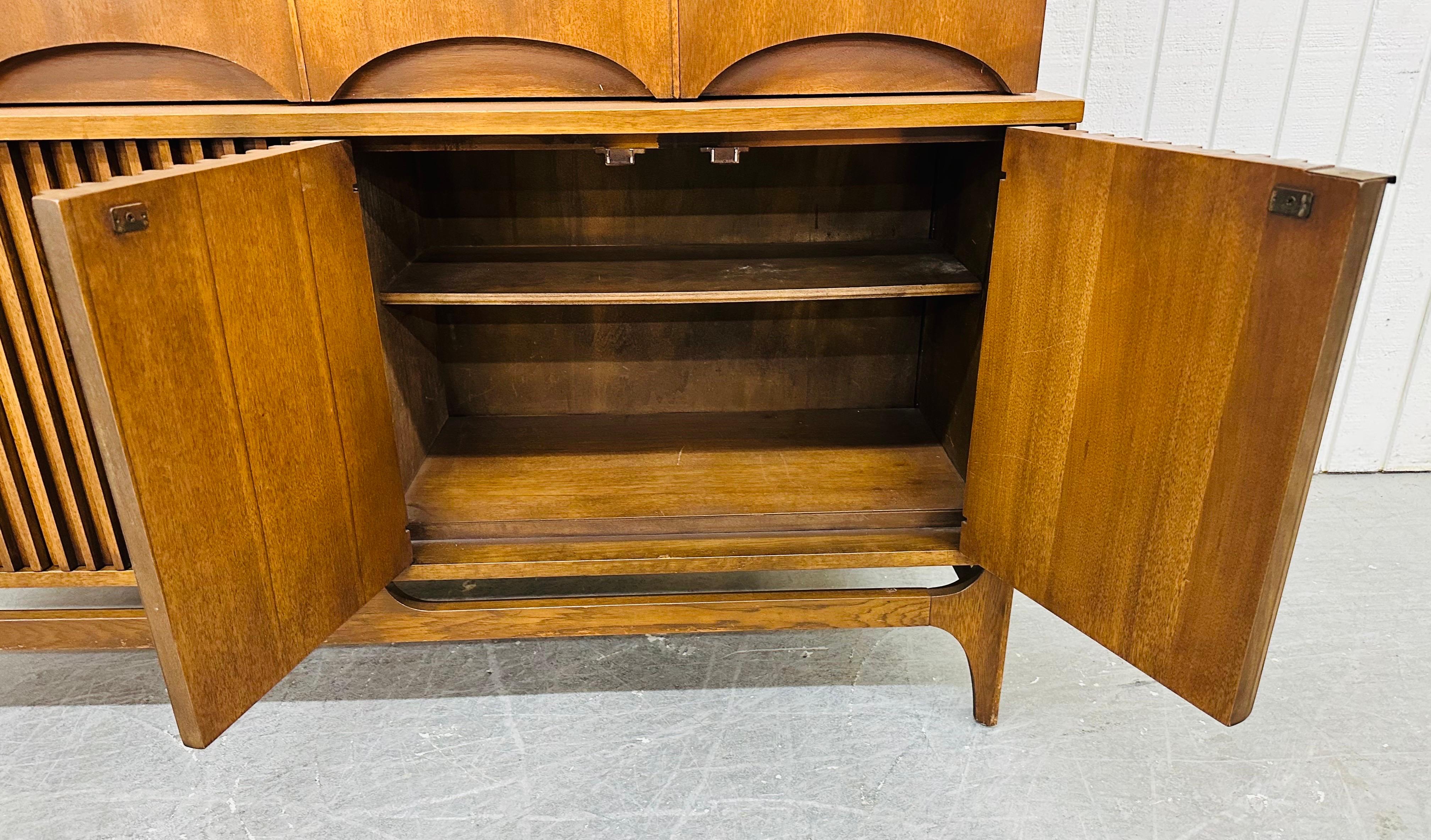 Mid-Century Modern Broyhill Brasilia Walnut Room Divider 1