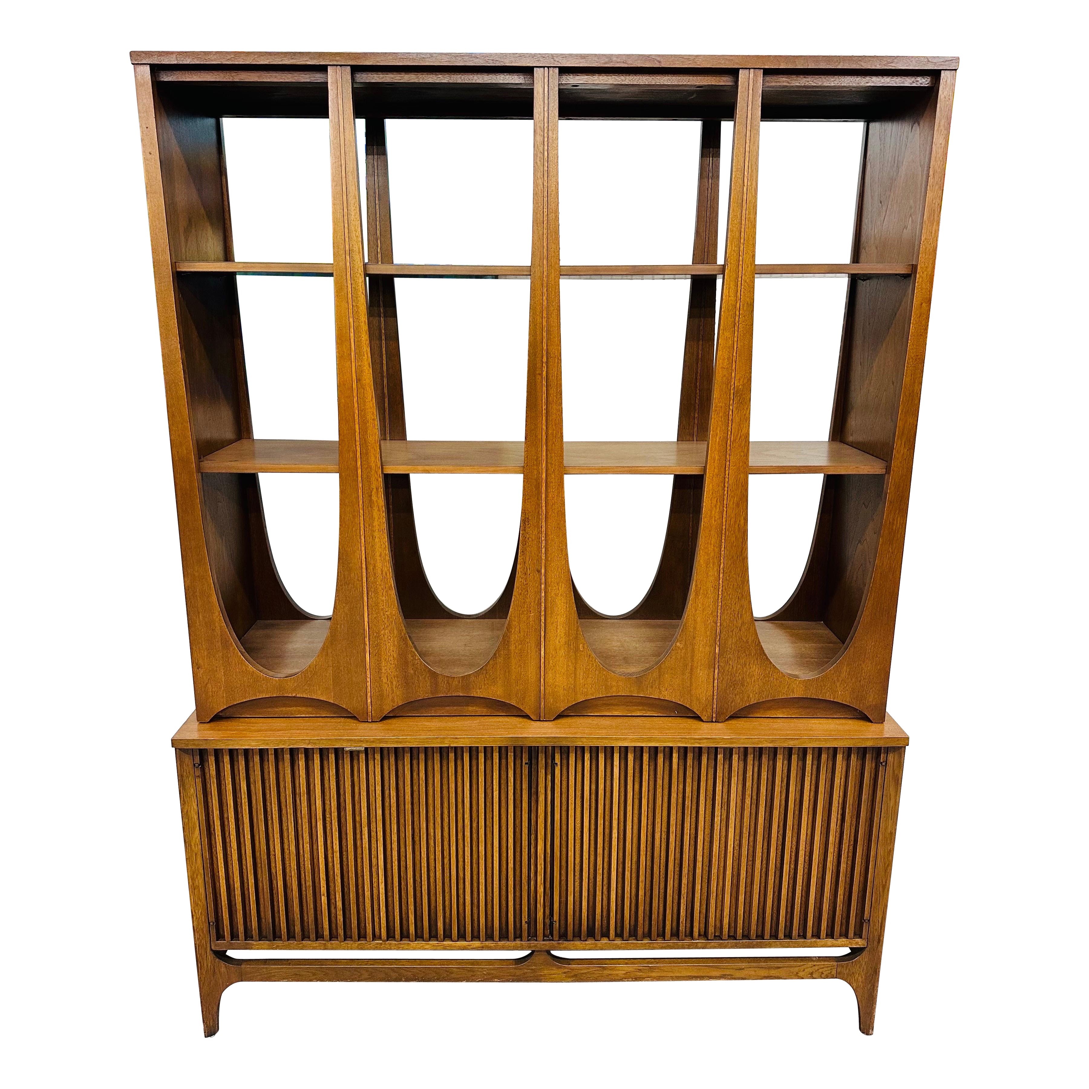 Mid-Century Modern Broyhill Brasilia Walnut Room Divider