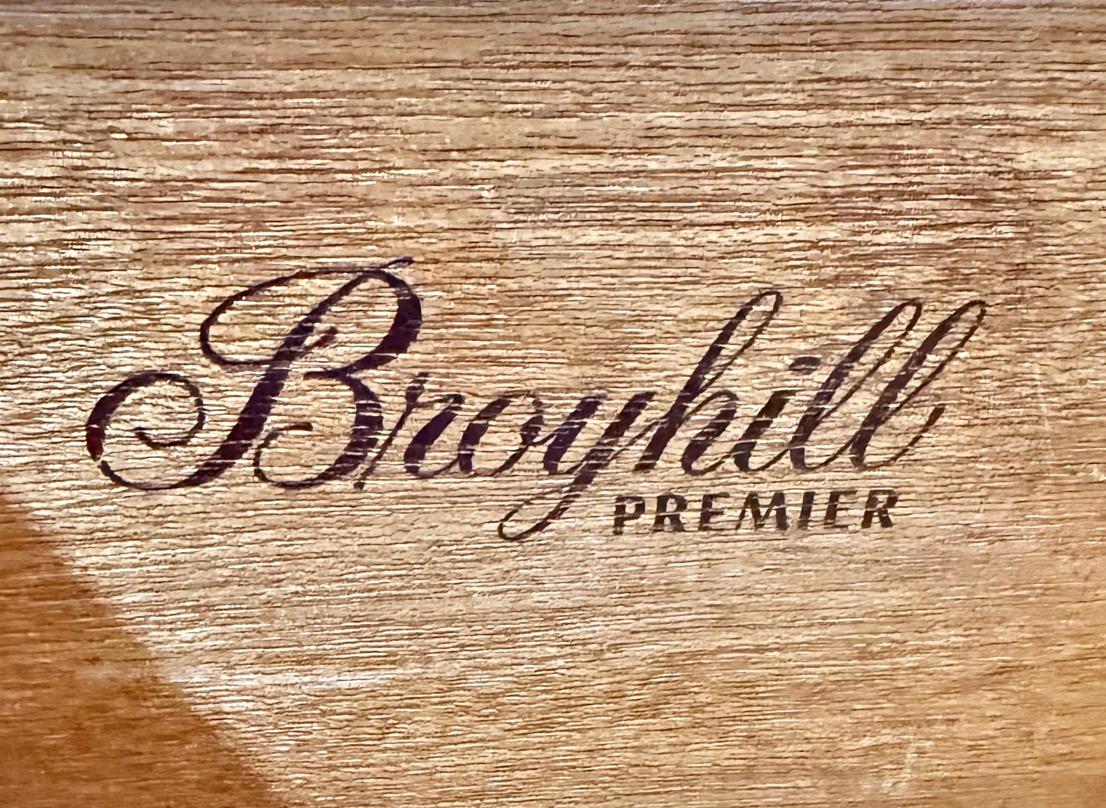 Mid-Century Modern Broyhill Brasilia Walnut Serving Cart For Sale 7