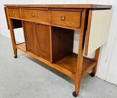 Mid-Century Modern Broyhill Brasilia Walnut Serving Cart