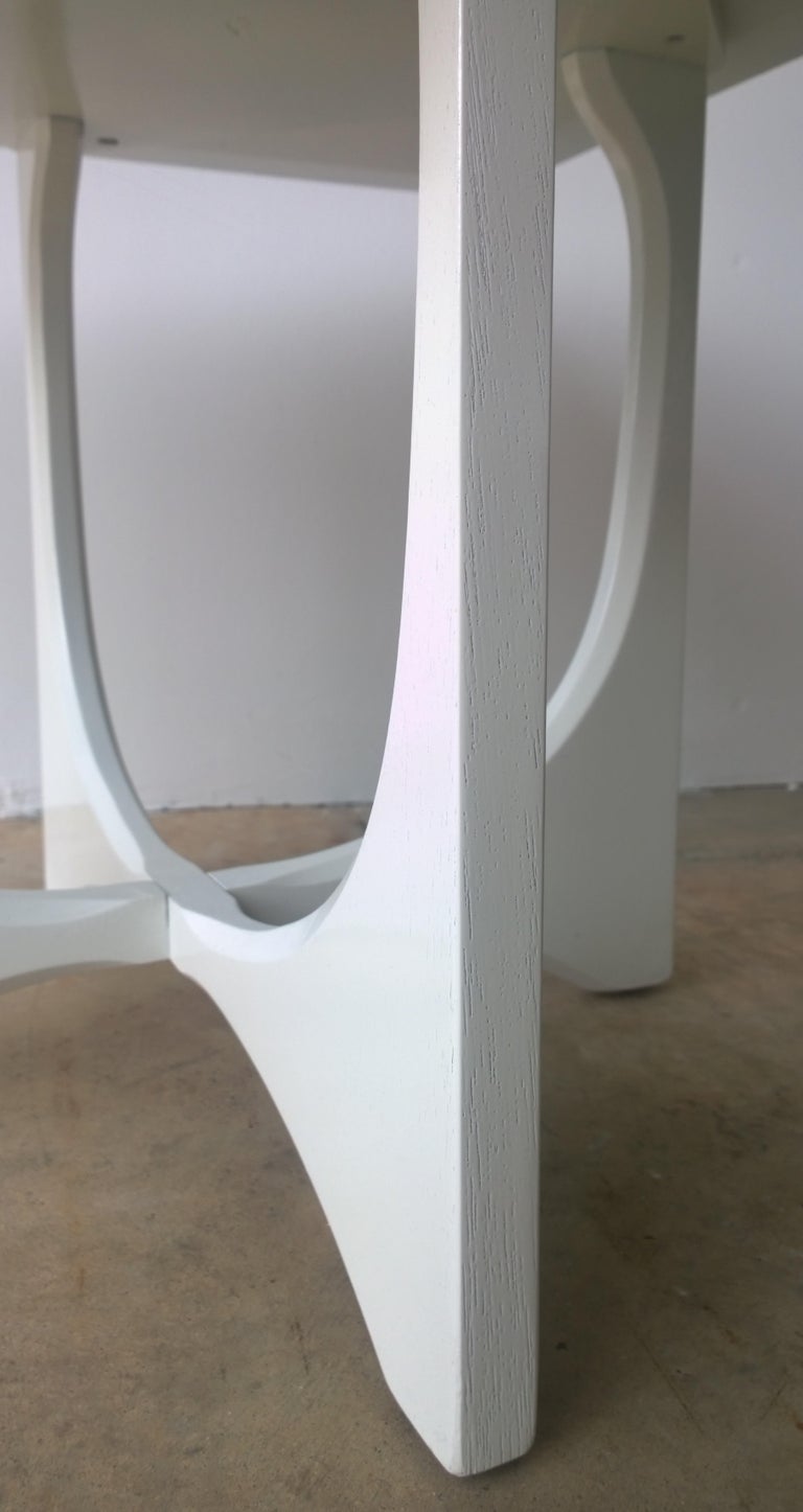 1960s Broyhill Brasilia Lacquered White Wood Side or End or Coffee