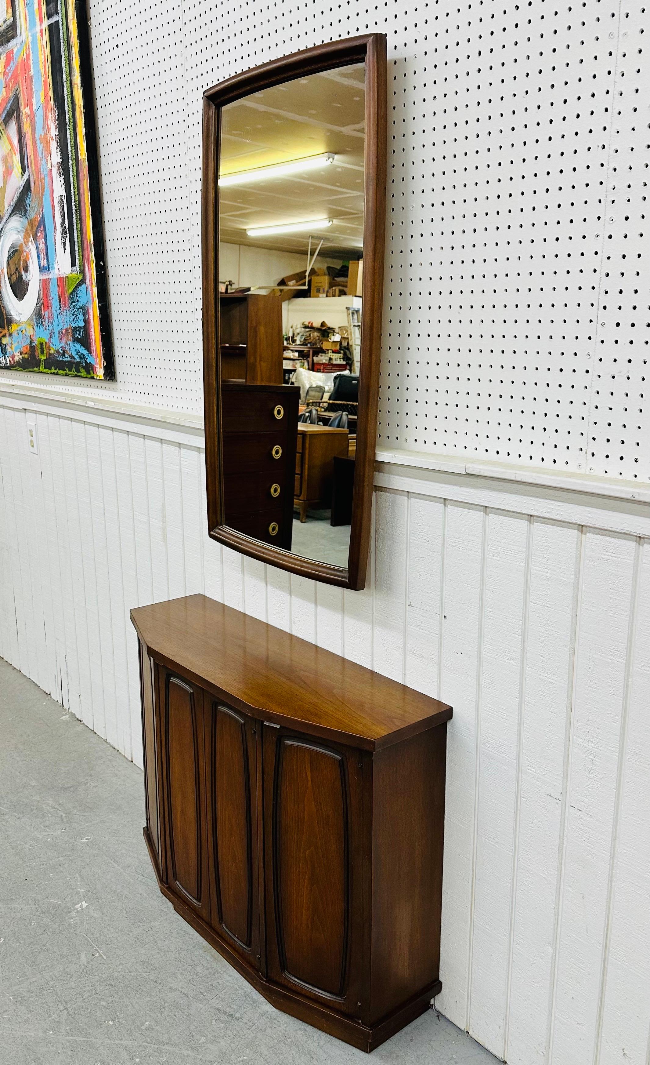 American Mid-Century Modern Broyhill Emphasis Console & Mirror