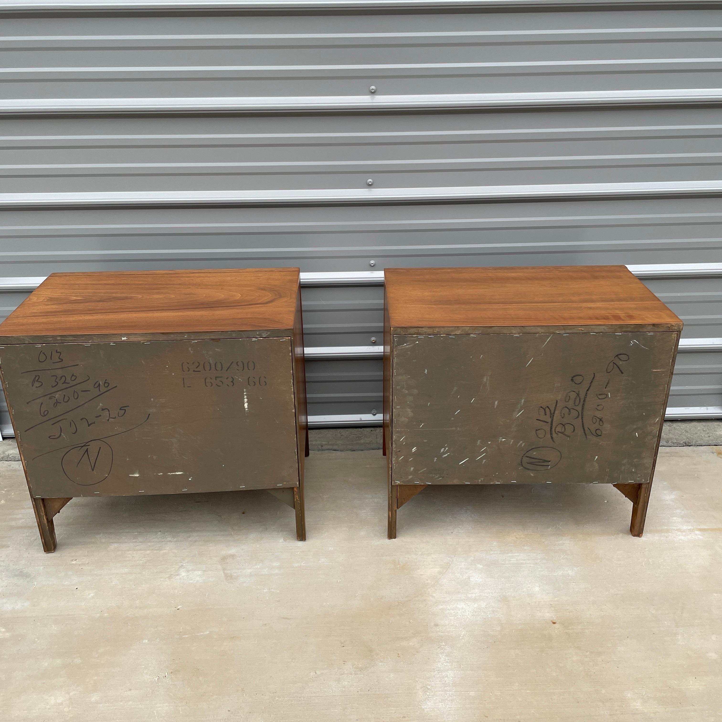 Mid-20th Century Mid Century Modern Broyhill Emphasis Nightstands- a Pair