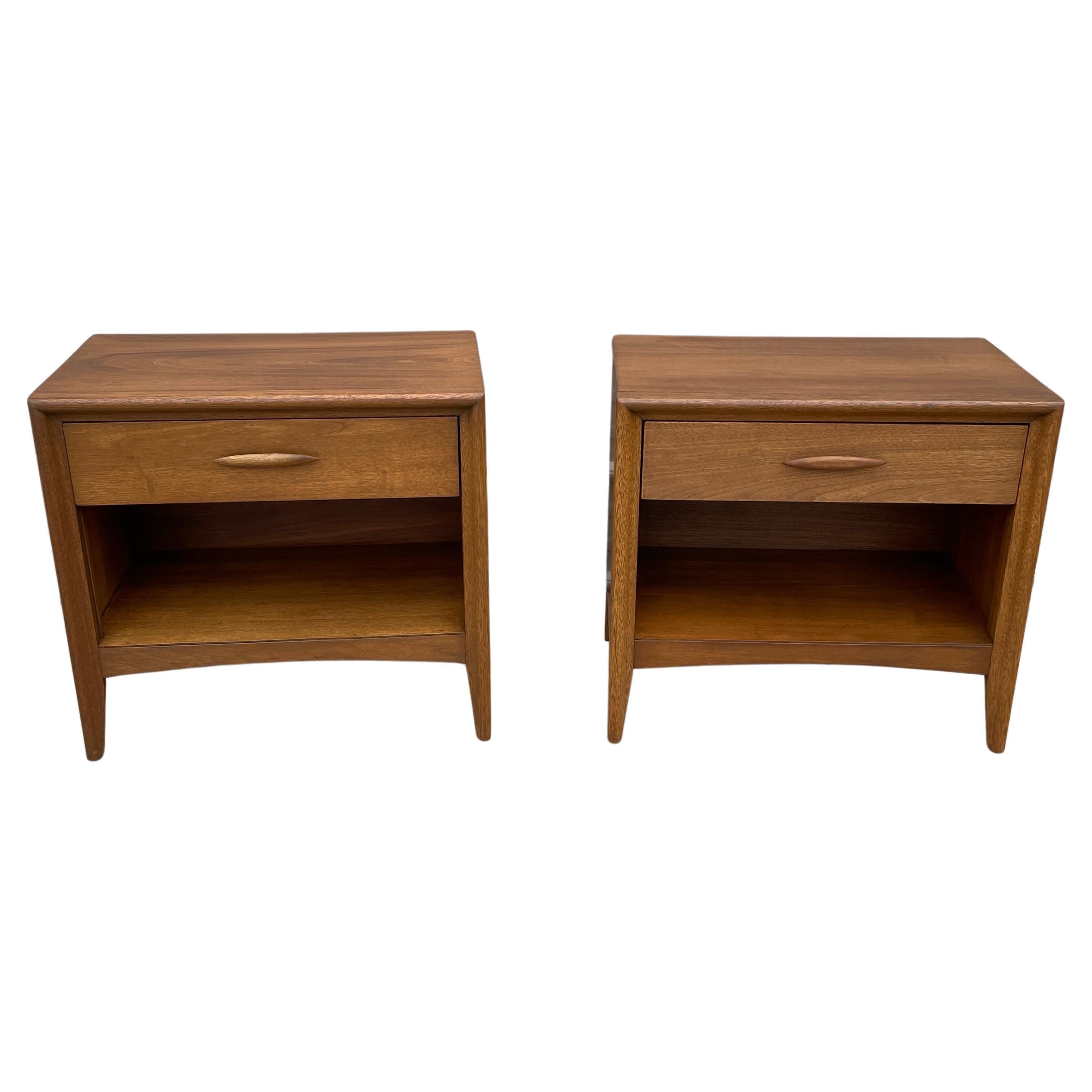 Mid Century Modern Broyhill Emphasis Nightstands- a Pair