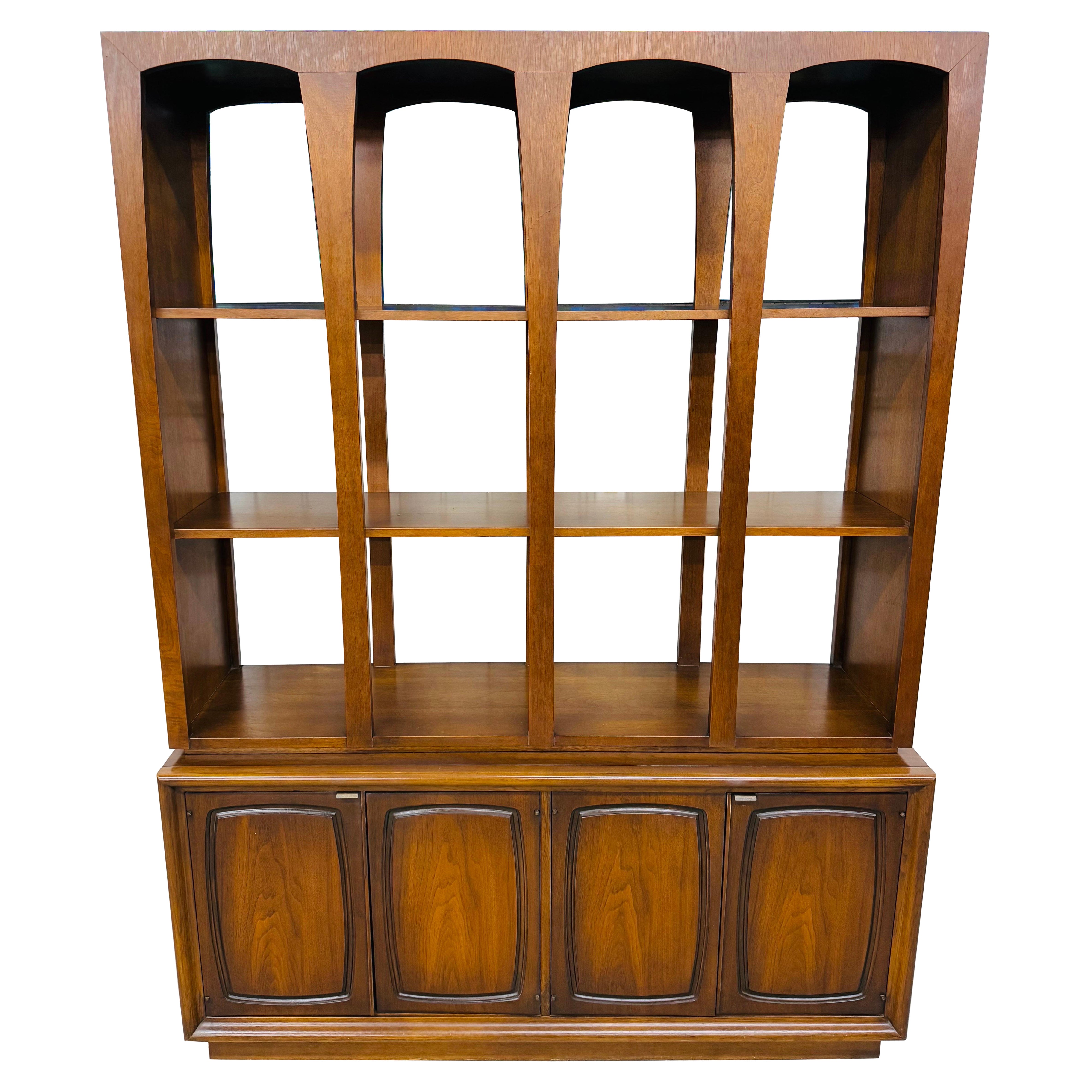 Mid-Century Modern Broyhill Emphasis Walnut Room Divider
