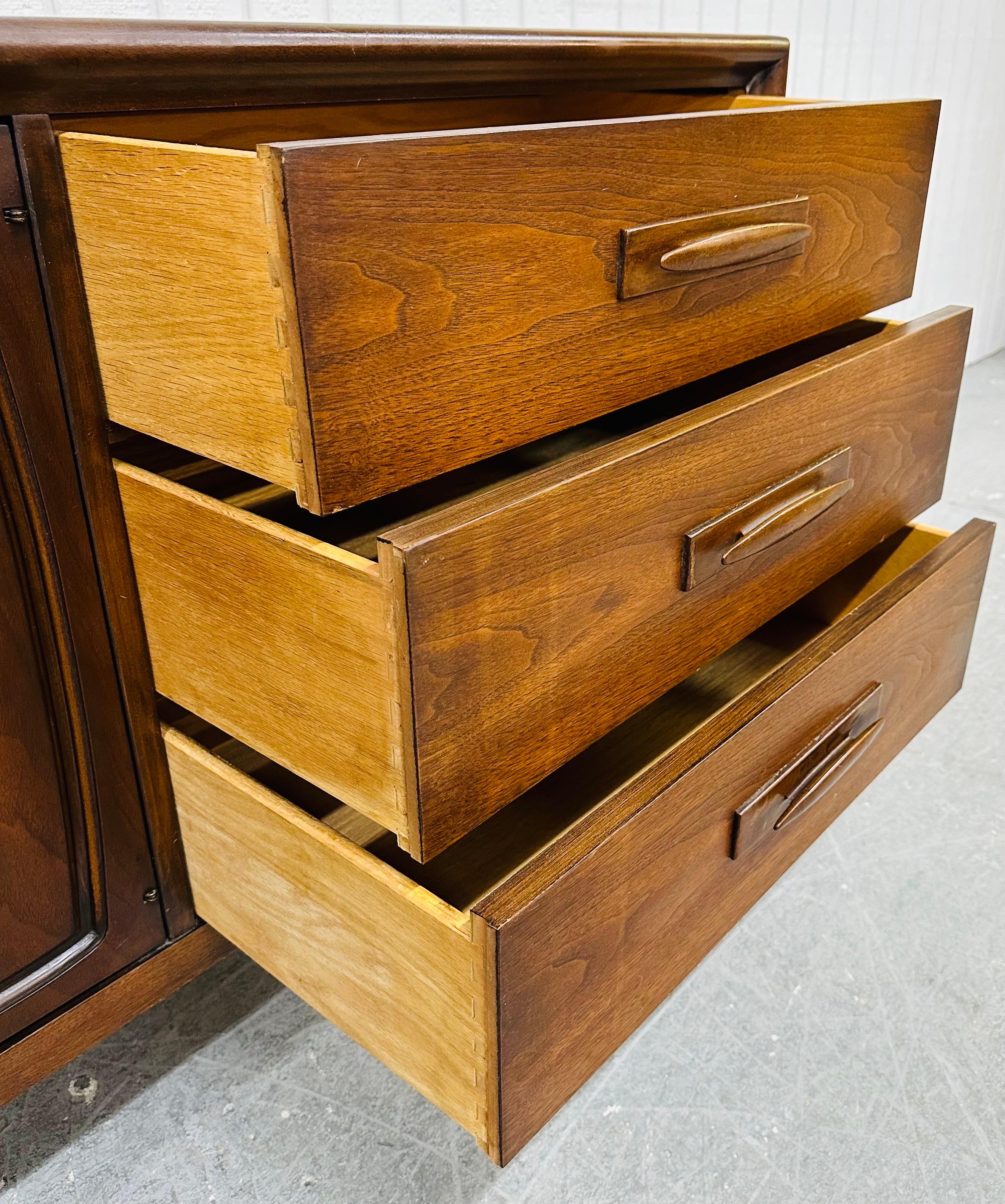 Mid-Century Modern Broyhill Emphasis Walnut Sideboard 2