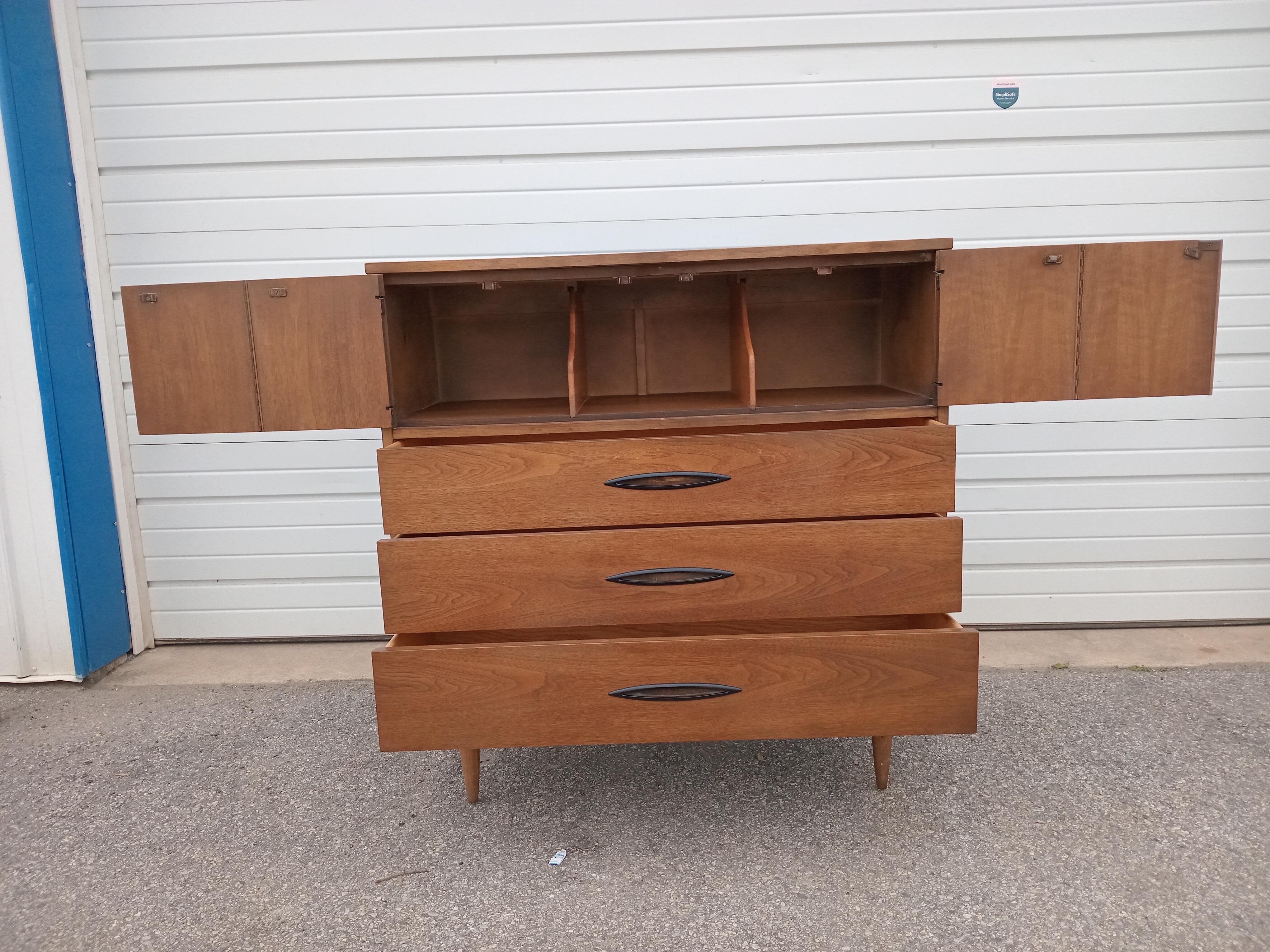 Mid-Century Modern Broyhill Premier Sculptra Tall Dresser/Chest of Drawers

Offered is a walnut tall chest of drawers made for Broyhill Premier's 'Sculptra' line. This piece is quite versitile and lends itself to any space or design project.