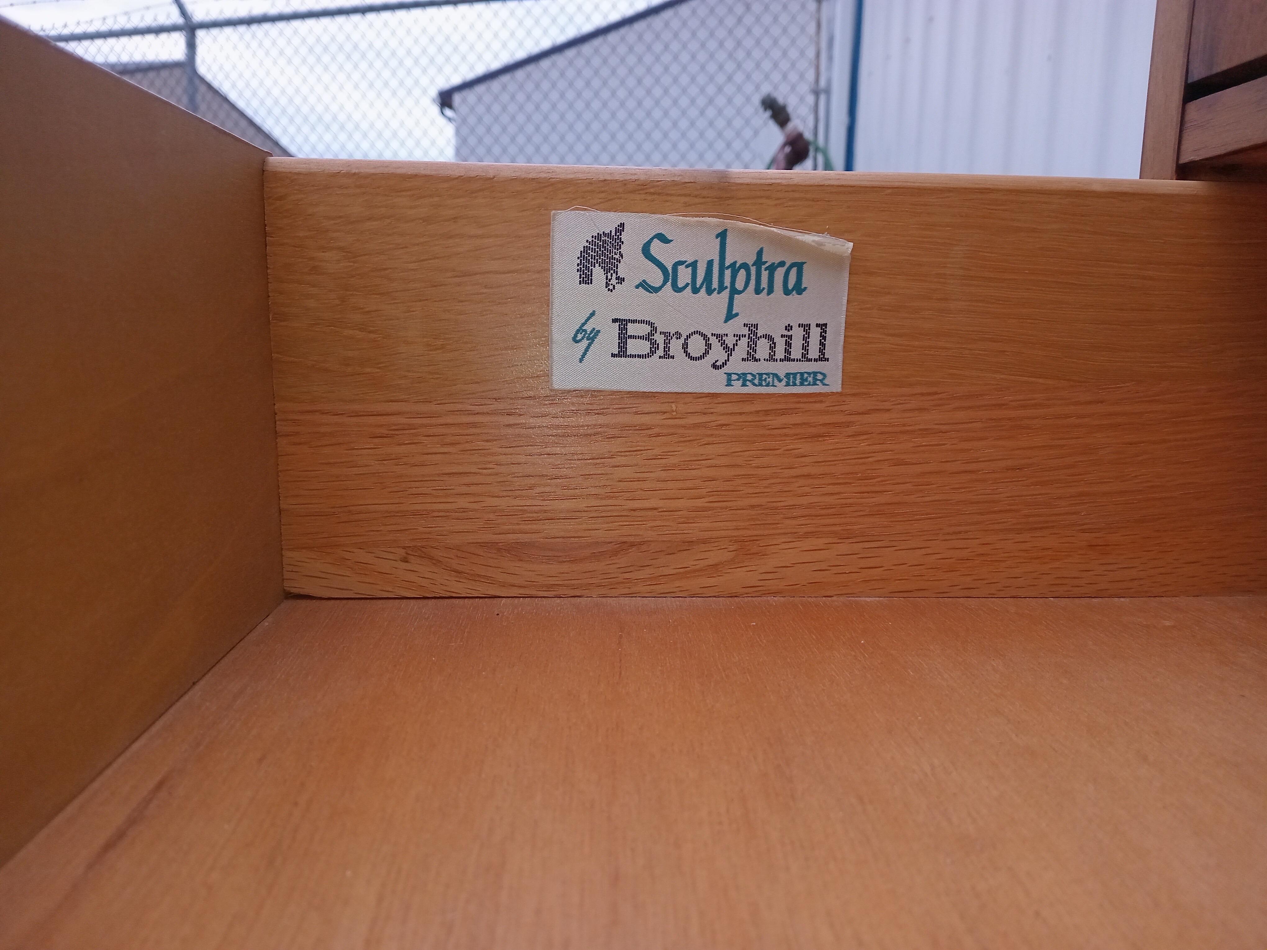 American Mid-Century Modern Broyhill Premier Sculptra Tall Chest of Drawers For Sale
