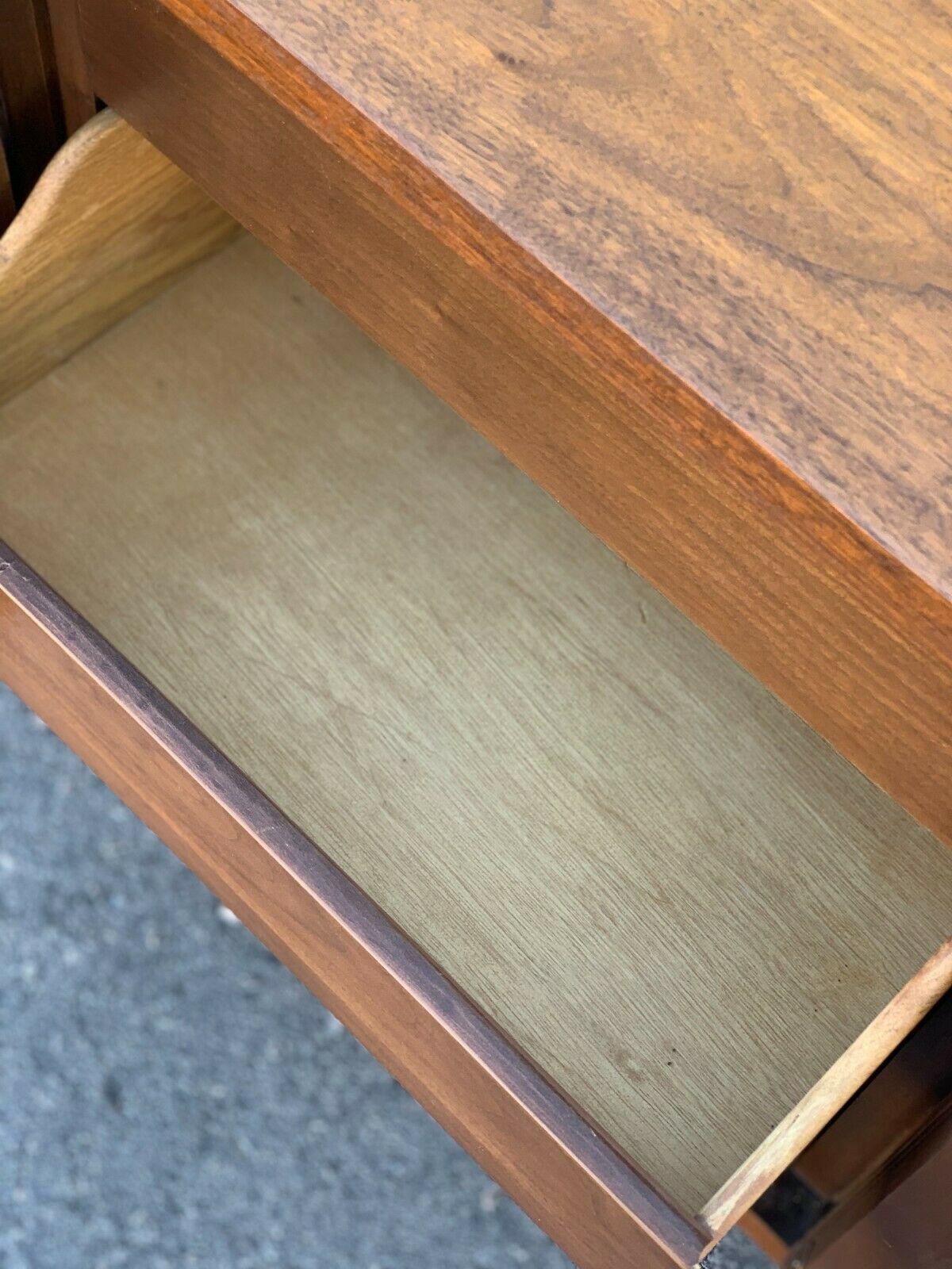 Mid-Century Modern Broyhill Saga Walnut Credenza Sideboard Low Boy Dresser 1