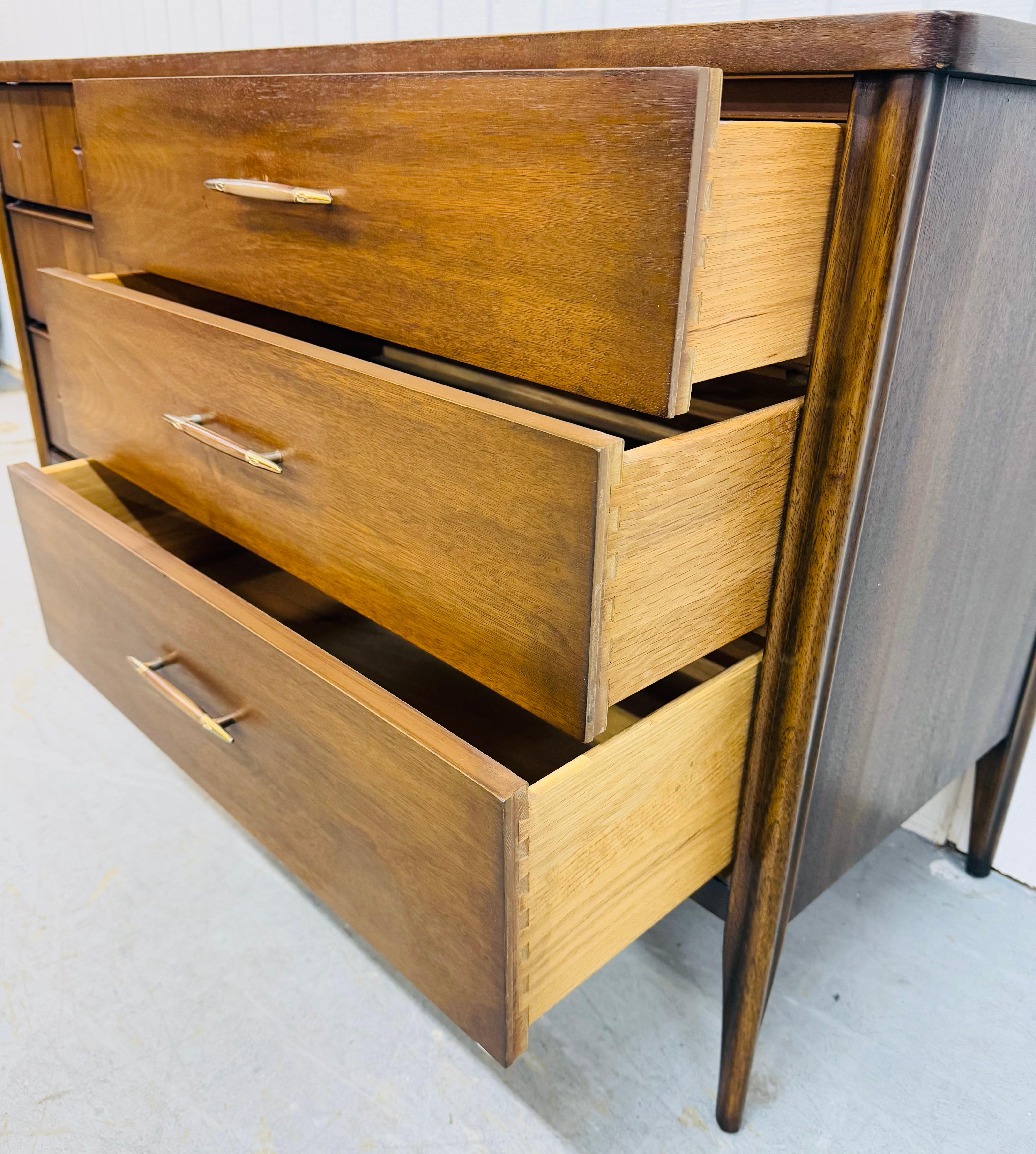 20th Century Mid-Century Modern Broyhill Saga Walnut Dresser For Sale