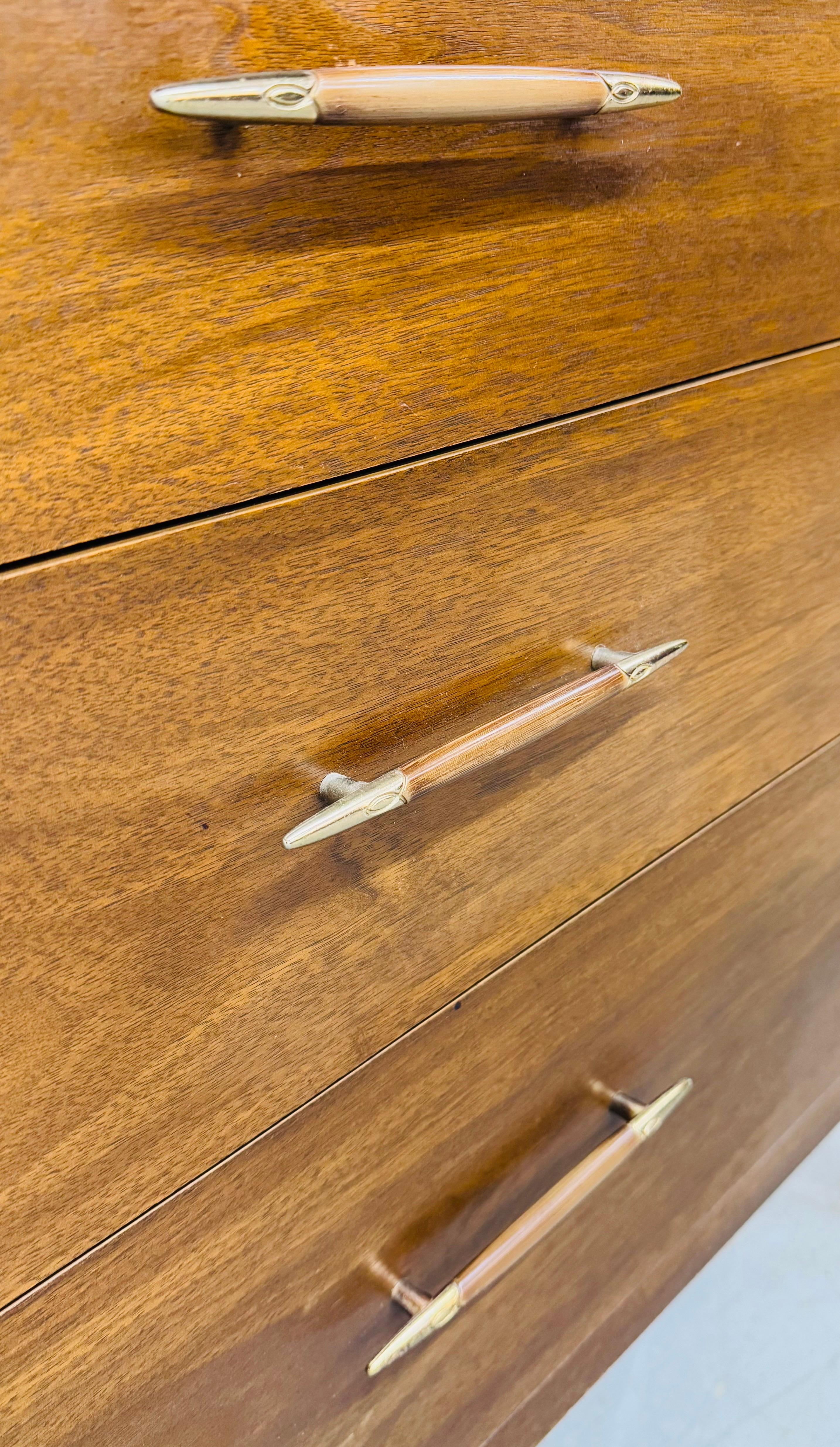Mid-Century Modern Broyhill Saga Walnut Dresser For Sale 2