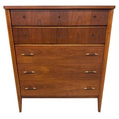 Mid-Century Modern Broyhill Saga Walnut High Chest