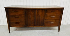 Mid-Century Modern Broyhill Saga Walnut Triple Dresser